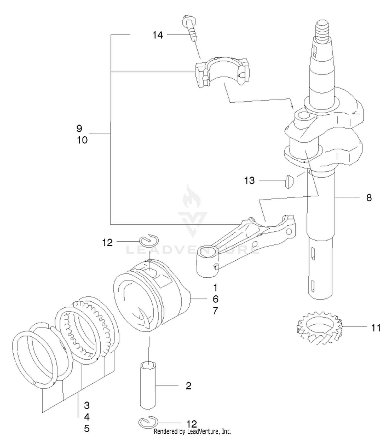 Piston And Crankshaft Assembly