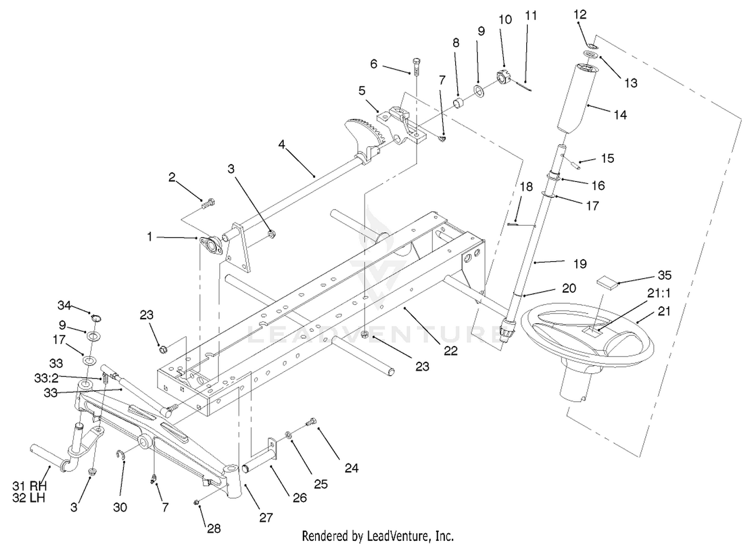 Frame Axle And Steering System