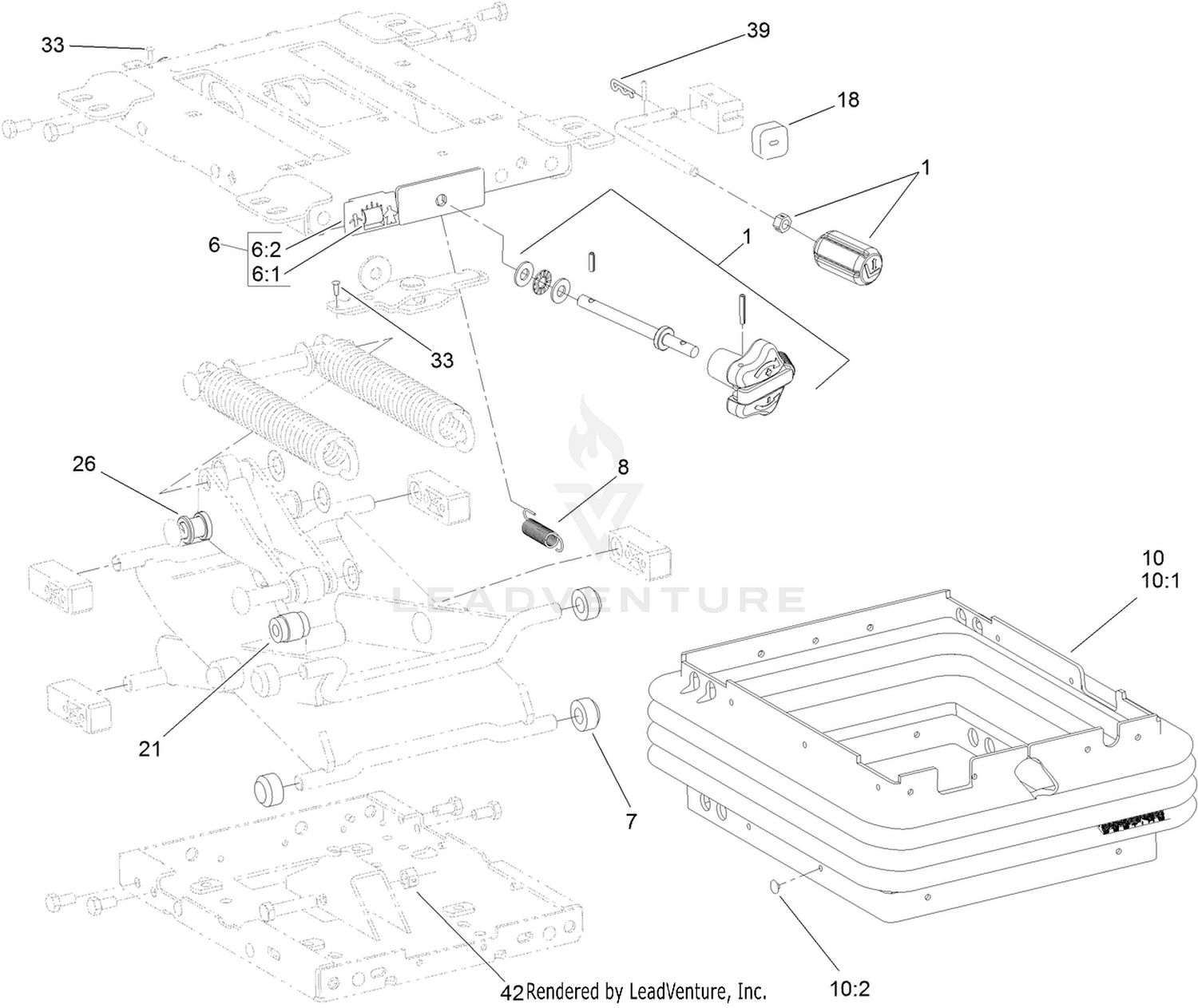 Mechanical Seat Suspension Assembly No. 110-8851