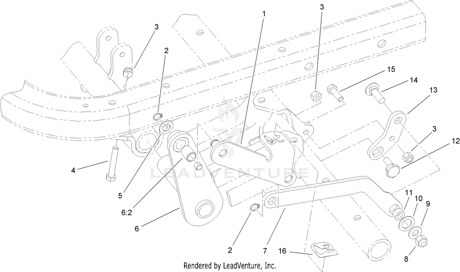 Toolbar Kickup Assembly