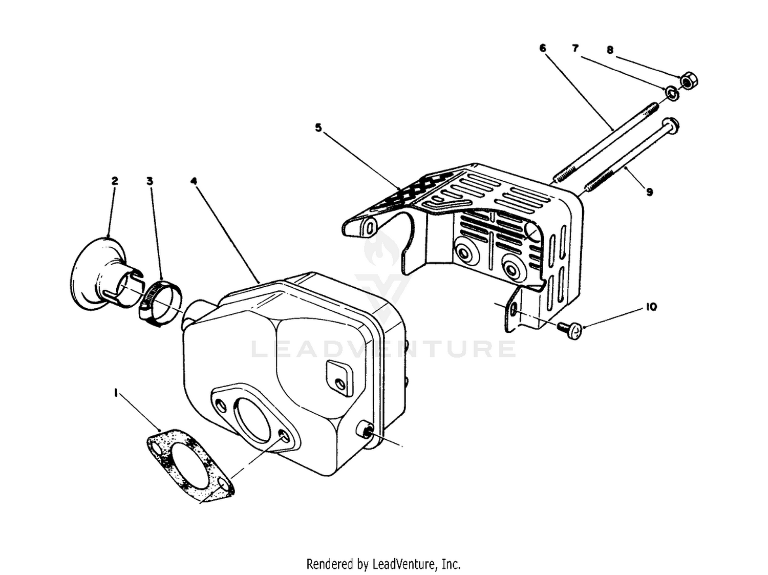 Muffler Assembly (model No. 47pk9)