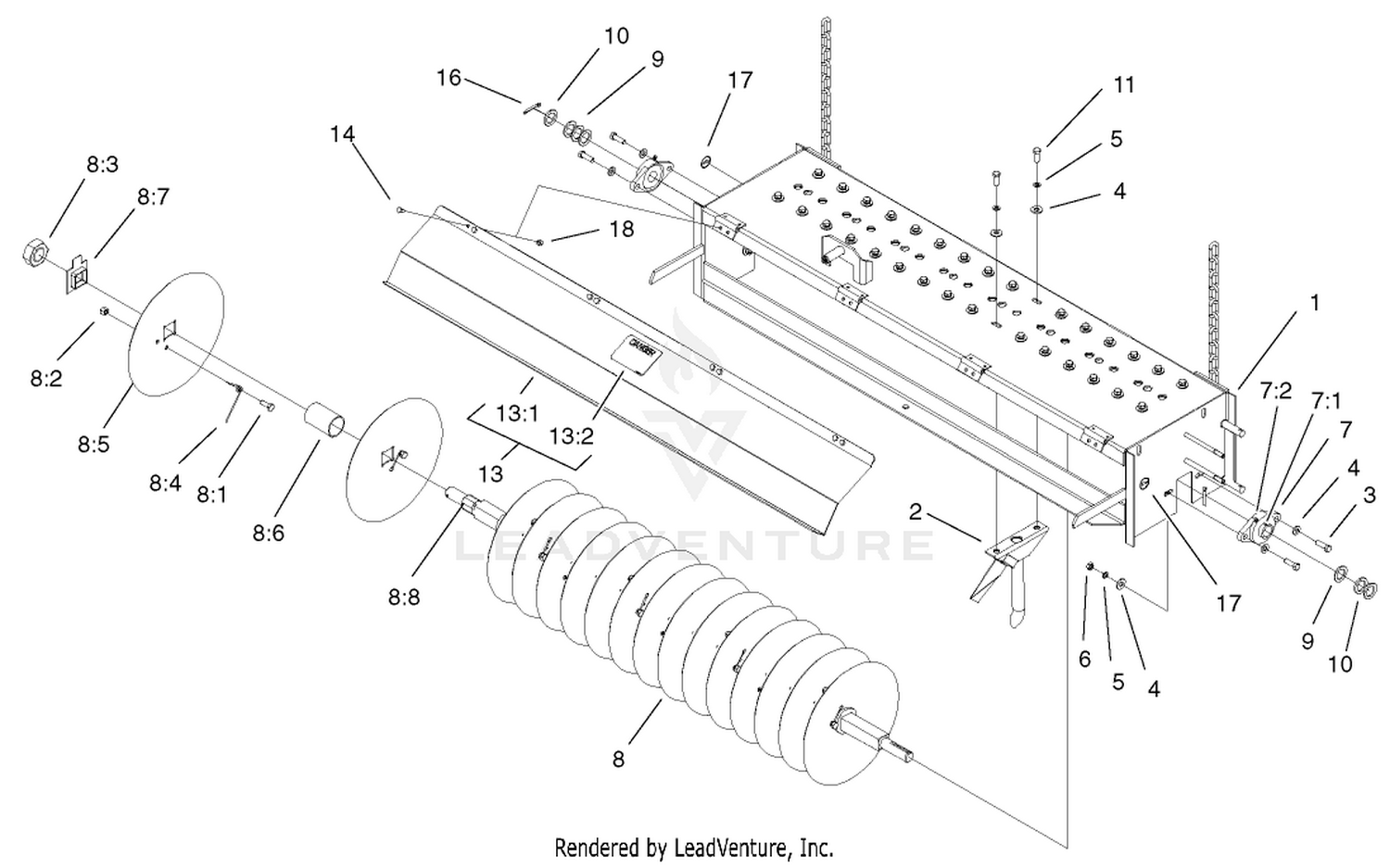 Disc Shaft And Frame Assembly