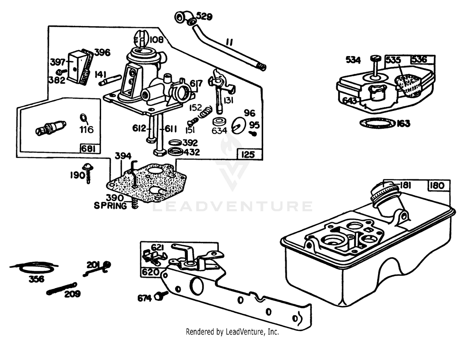 Engine Briggs  Stratton Model 92908-5205-01