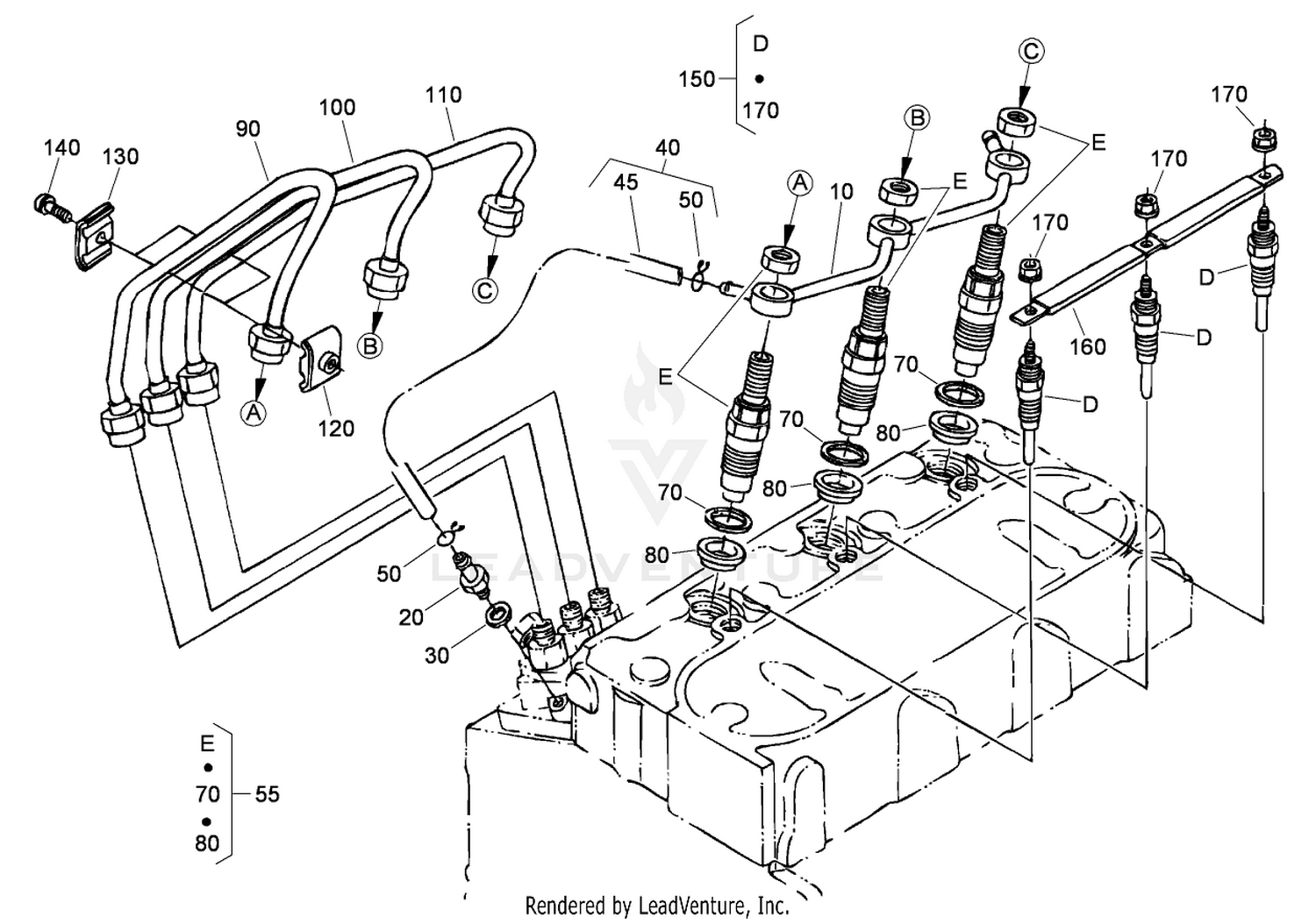 Nozzle Holder and Glow Plug Assembly