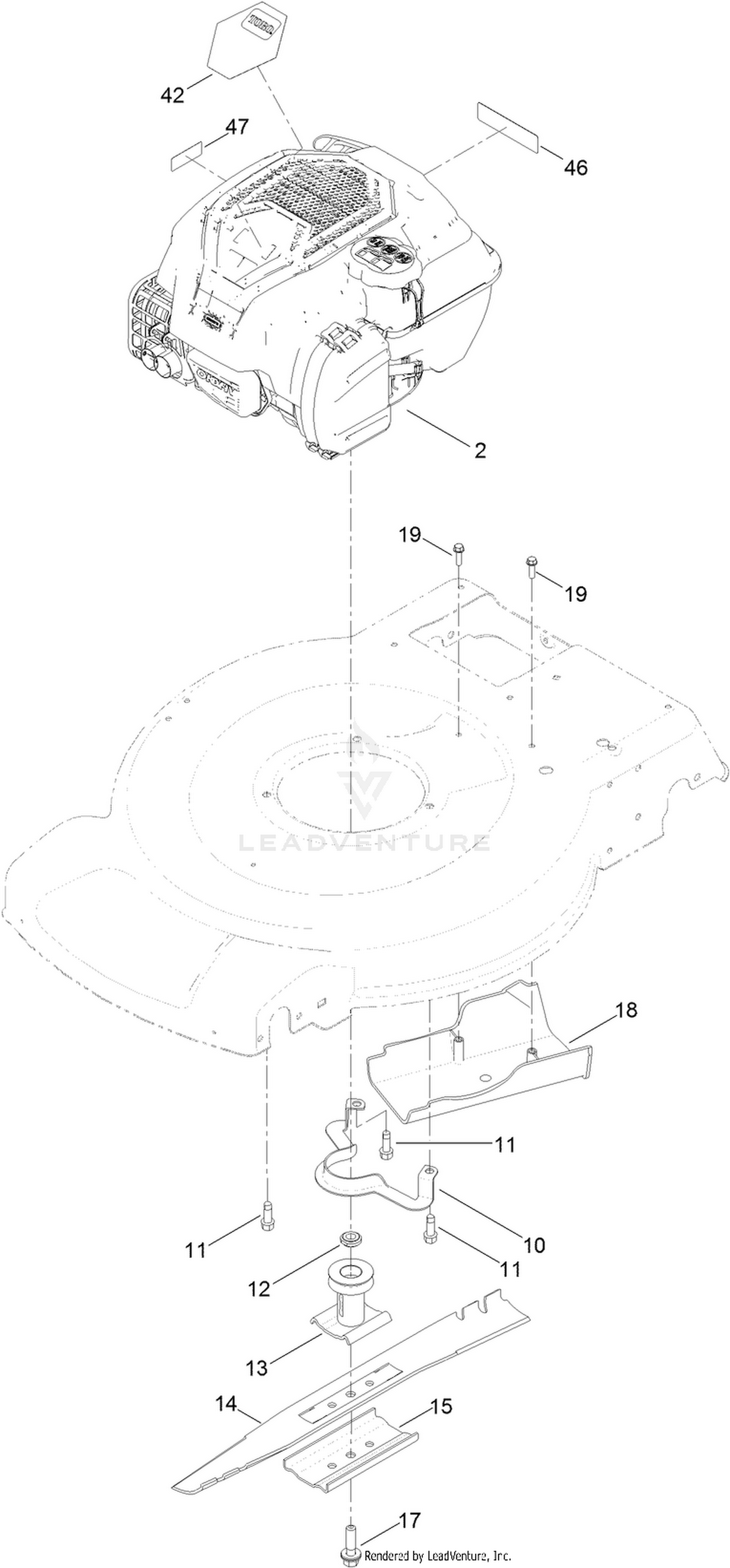 Engine and Blade Assembly