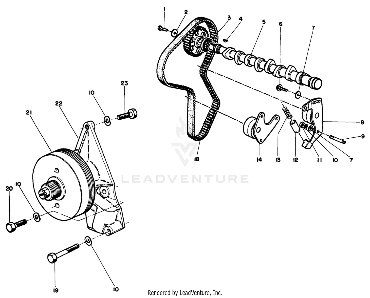 Camshaft  Fan Support Assembly