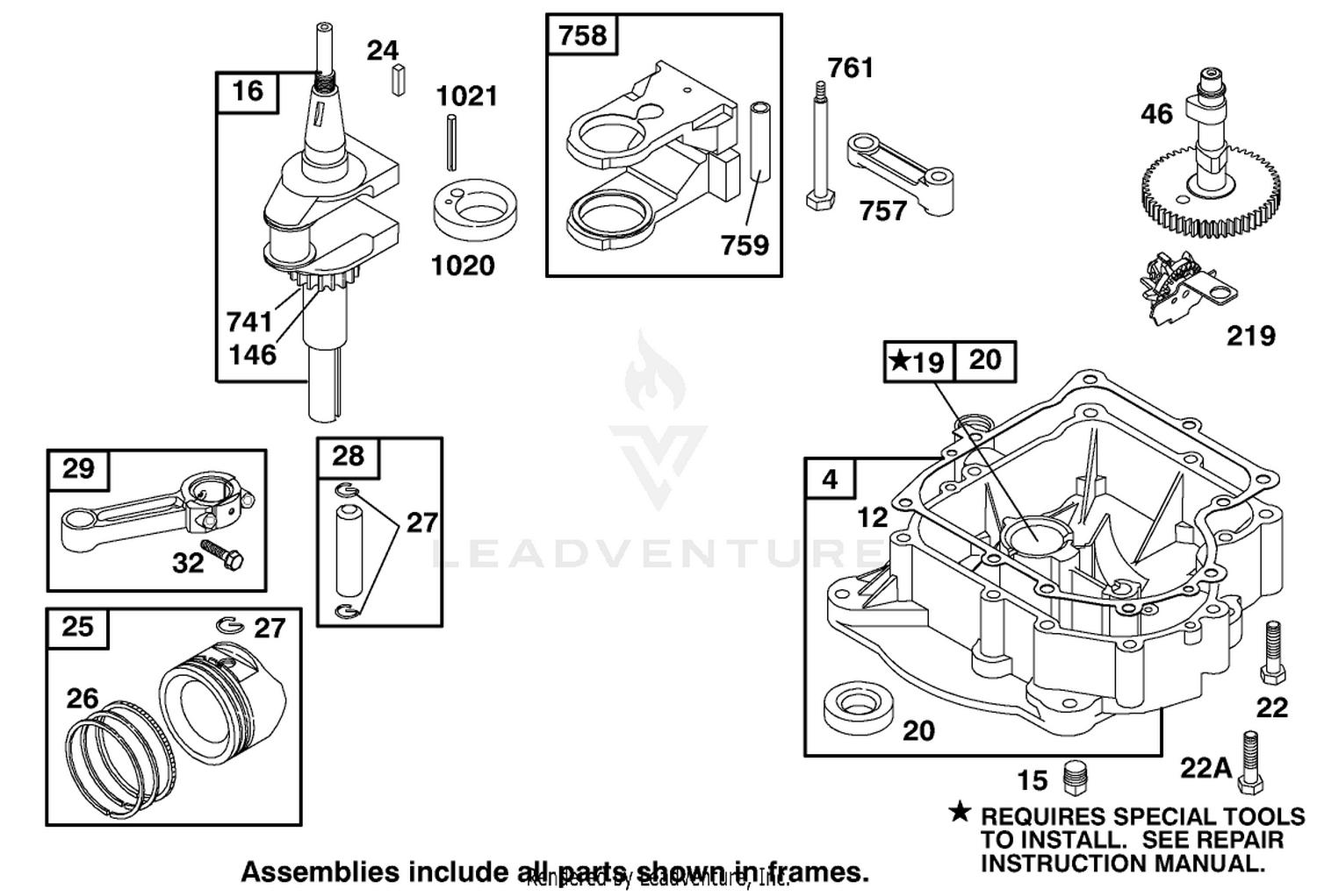Engine Briggs  Stratton Model 195707-0421-E1 2