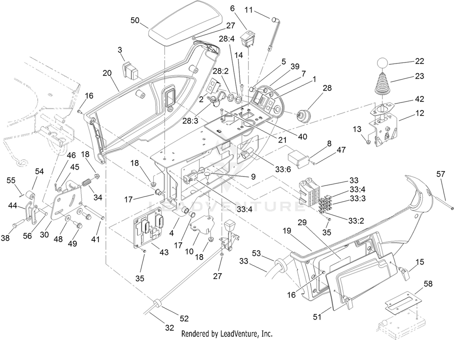 Console and Control Arm Assembly