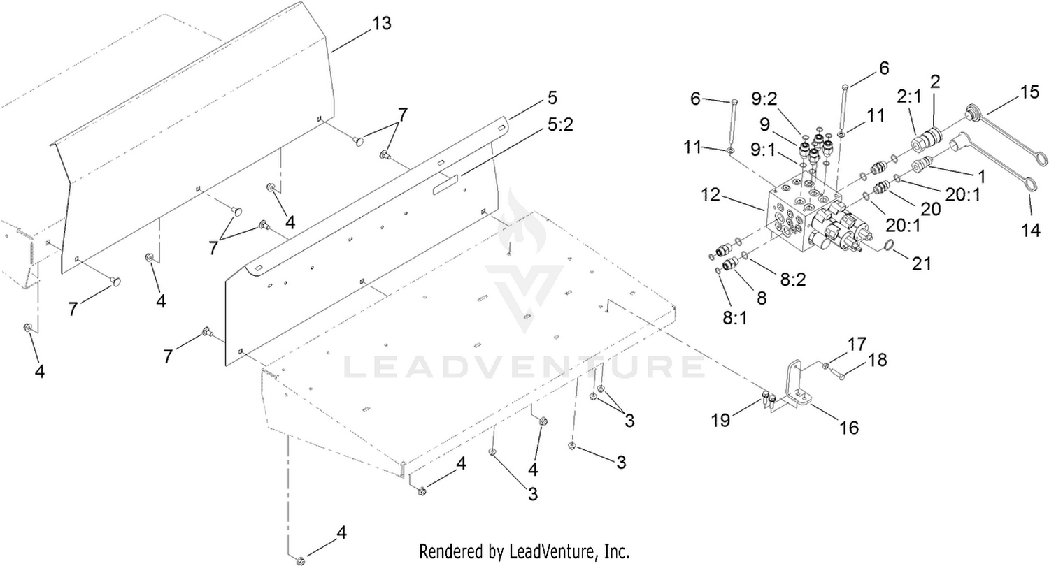 Hydraulic Manifold Block and Fitting Assembly