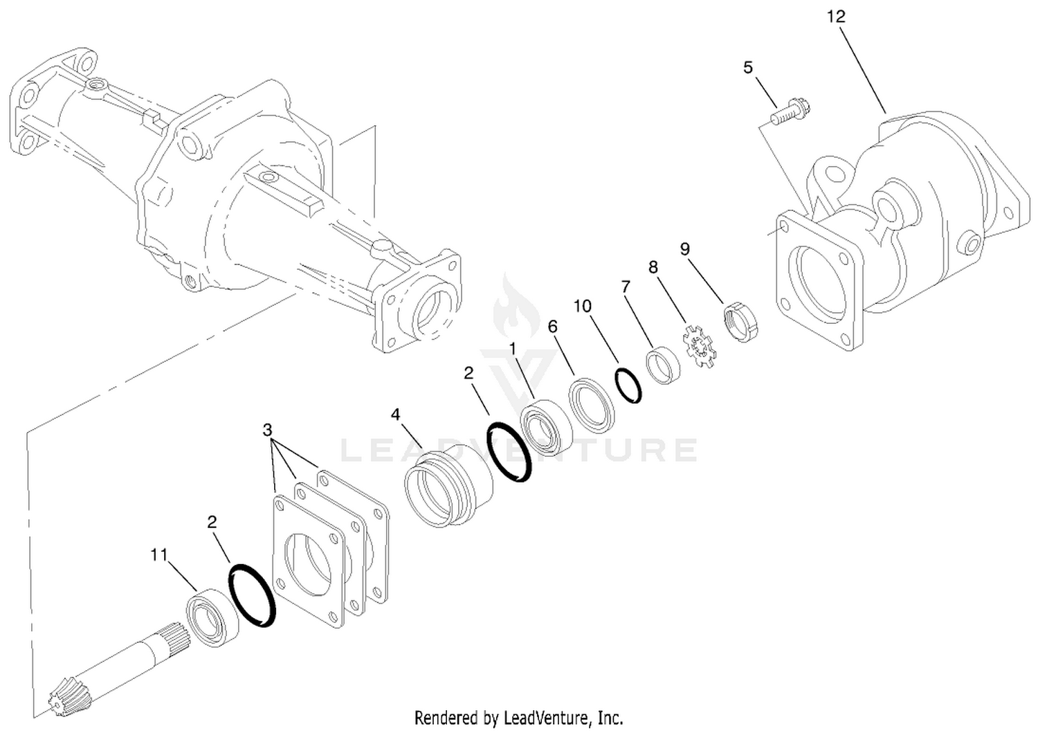 Sleeve Assembly Axle No. 93-7780 (model No. 03801 Only)