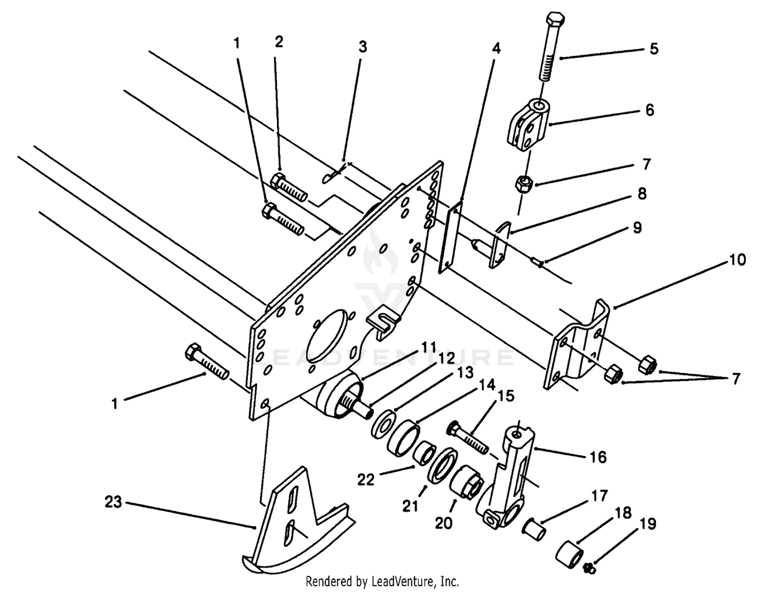 5 Blade Cutting Unit Roller Assembly (fixed Suspension)