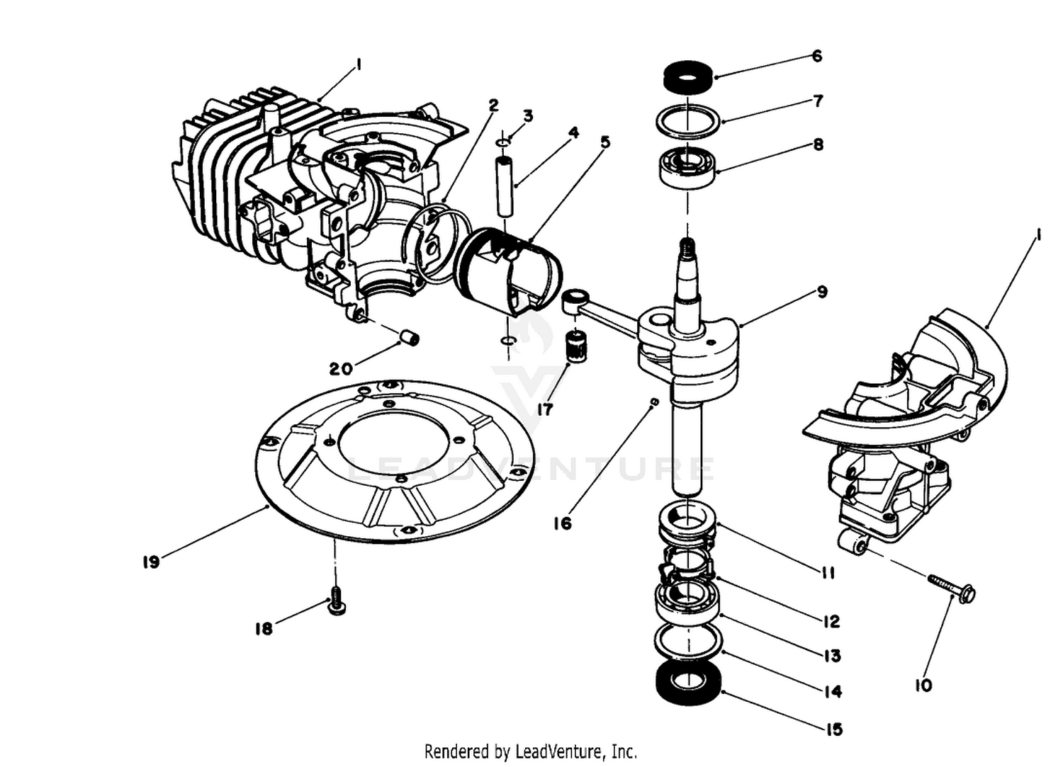 Crankshaft Assembly (model No. 47pg6)