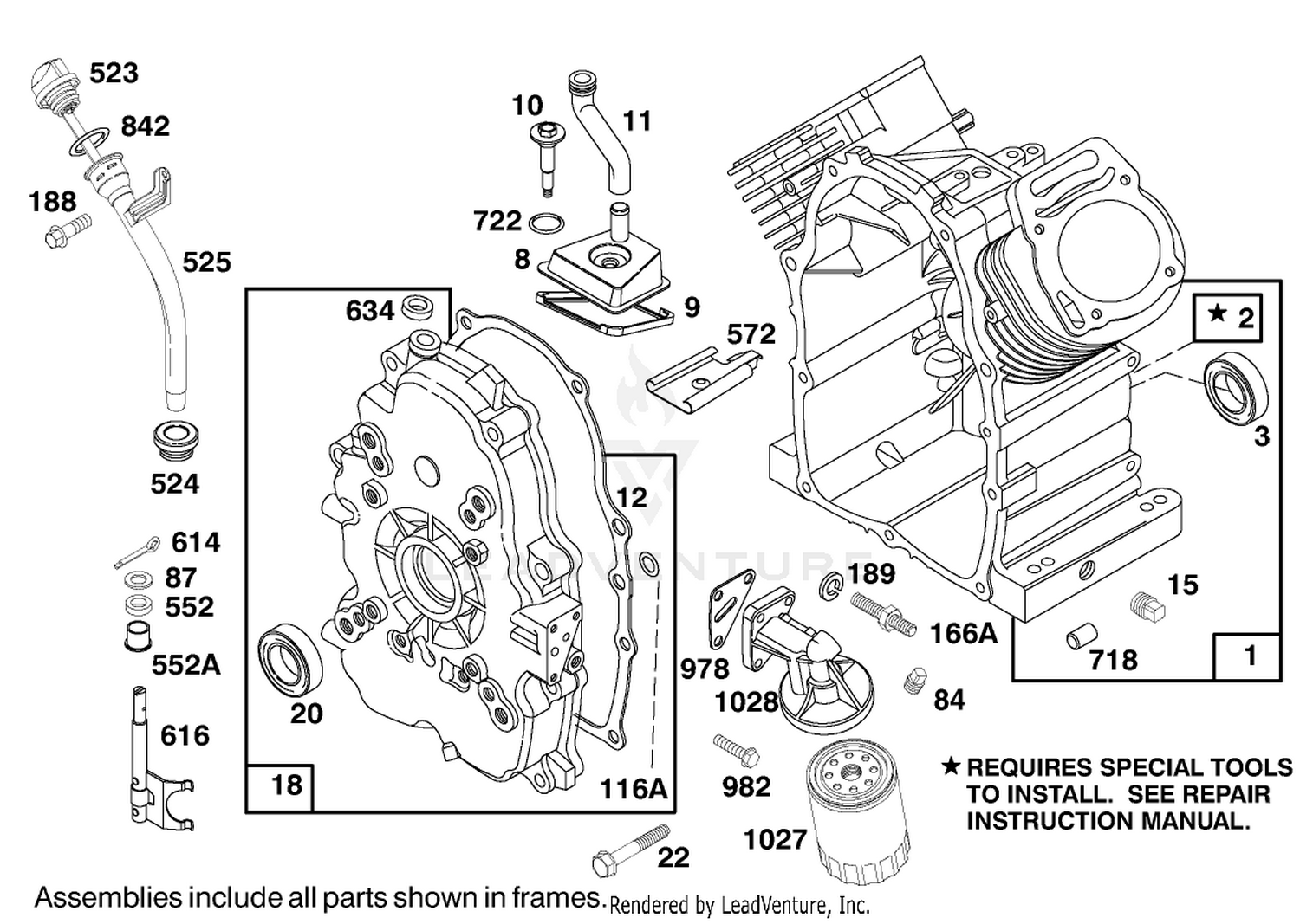 Engine Briggs  Stratton Model 303447-0480-01