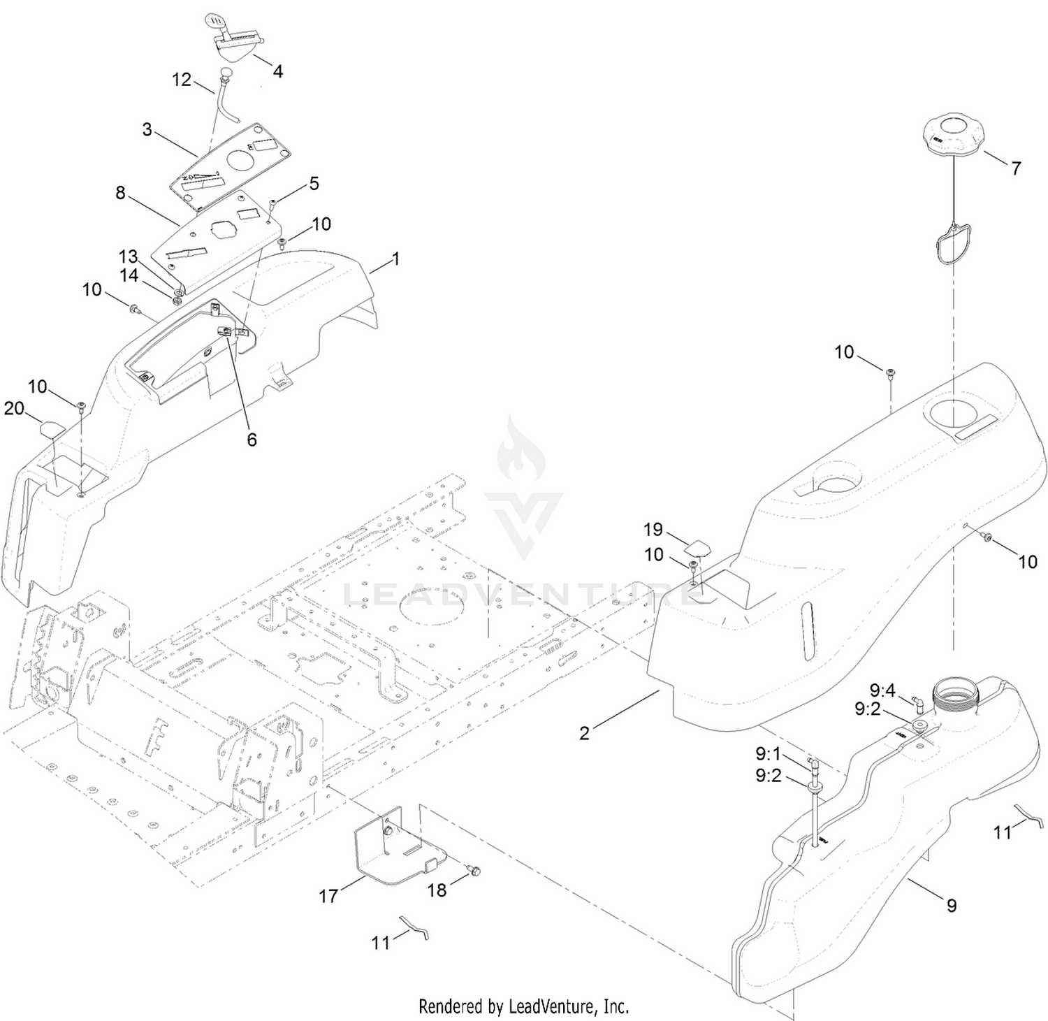 Body Styling and Fuel Pod Assembly