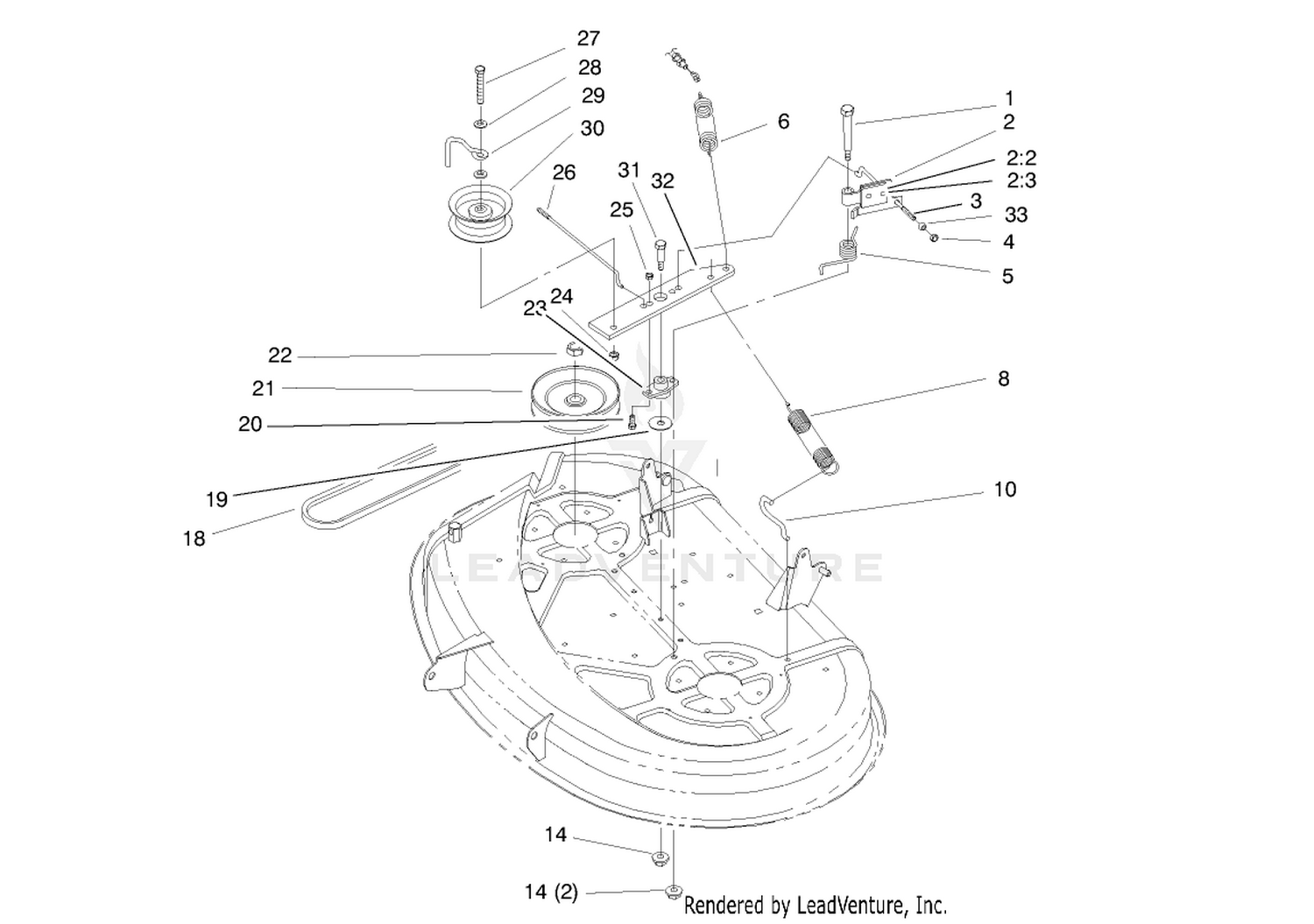 Pulley  Belt Assembly (38" Cutting Unit)