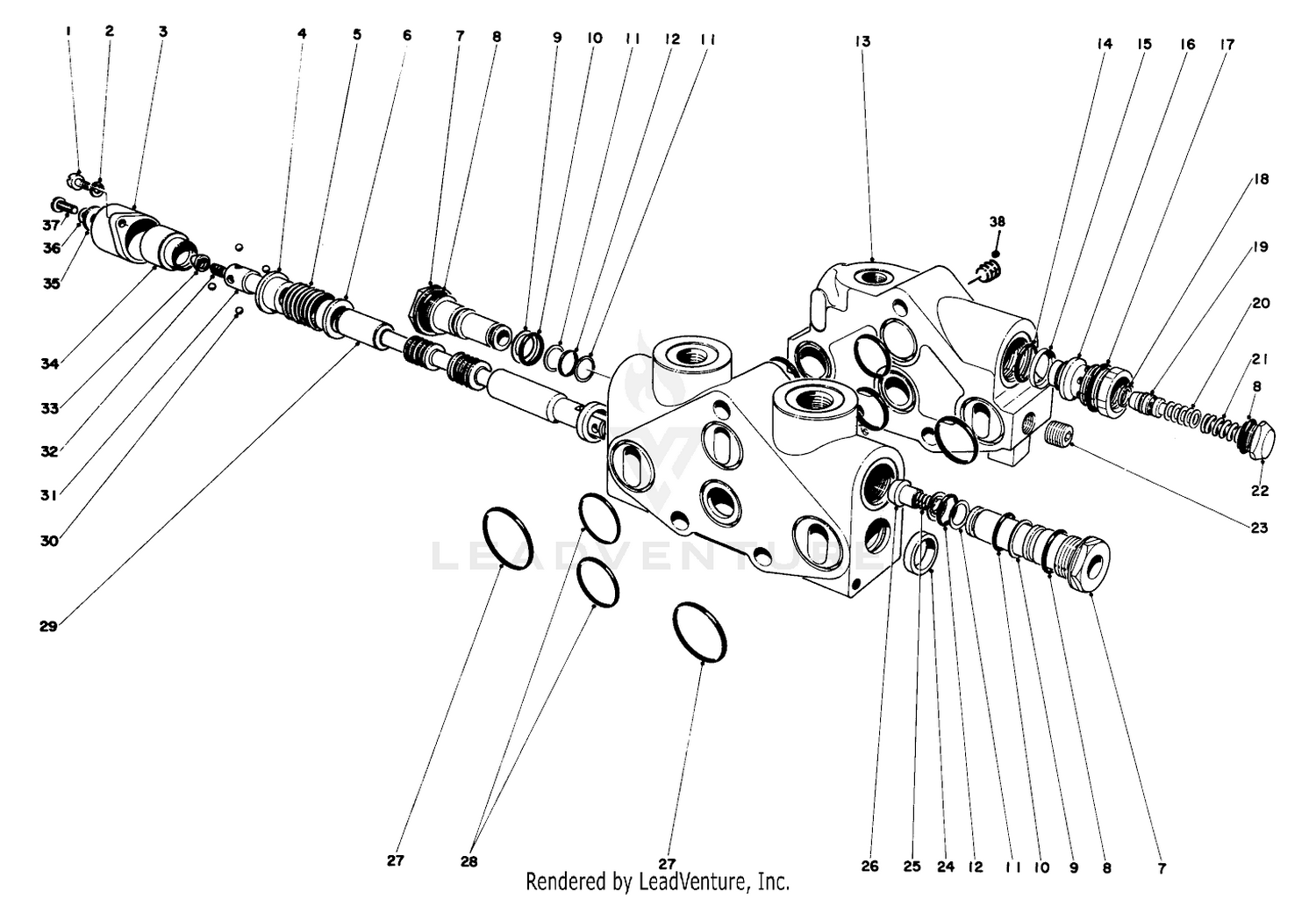 No. 1 Spool  Mid-Inlet Housing Assembly For No. 17-7530