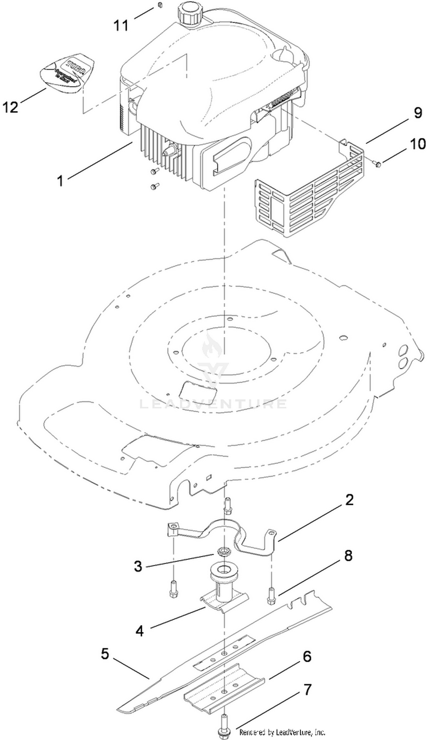 Engine and Blade Assembly