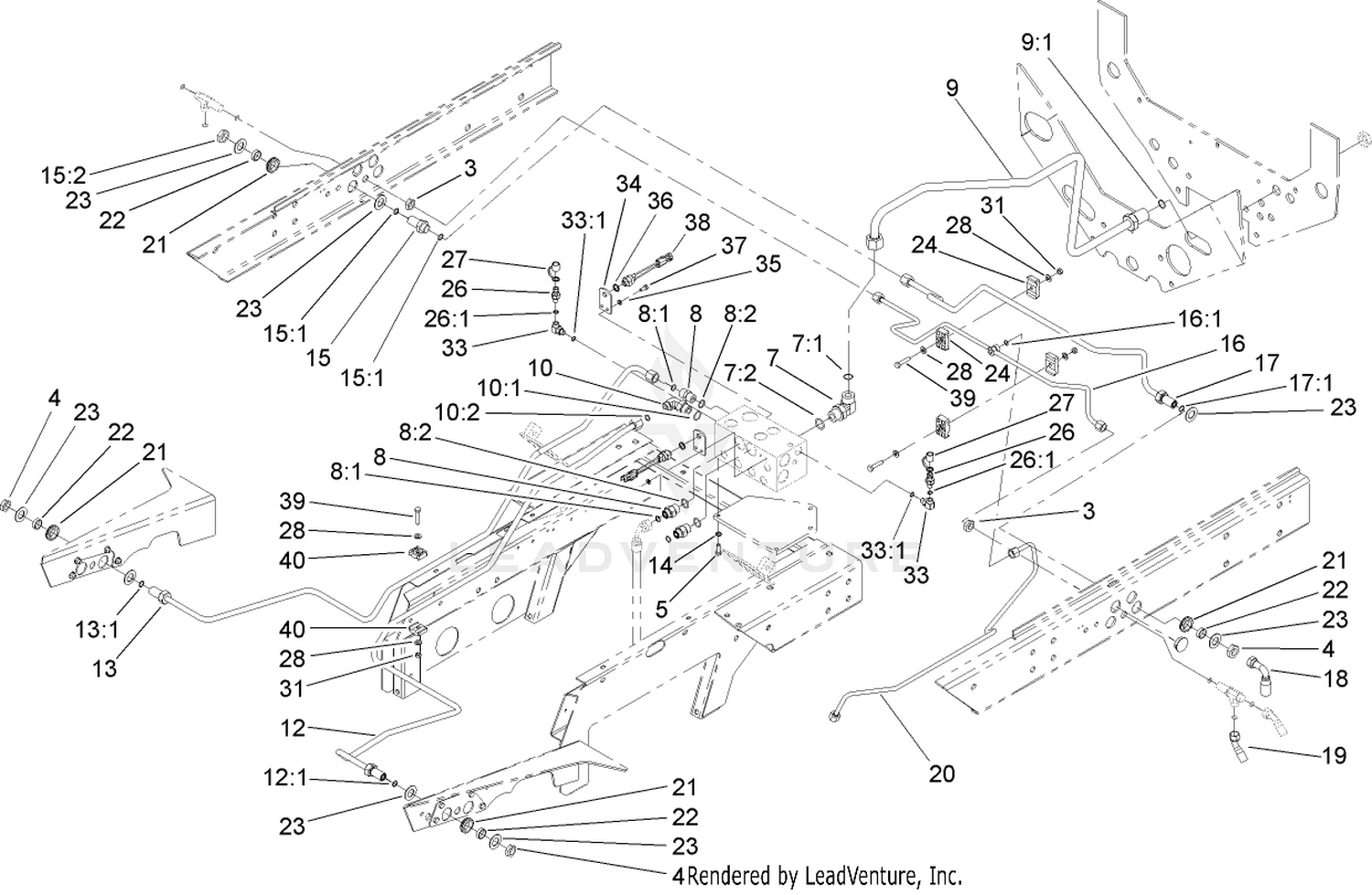 Rear Hydraulic Control Block Assembly