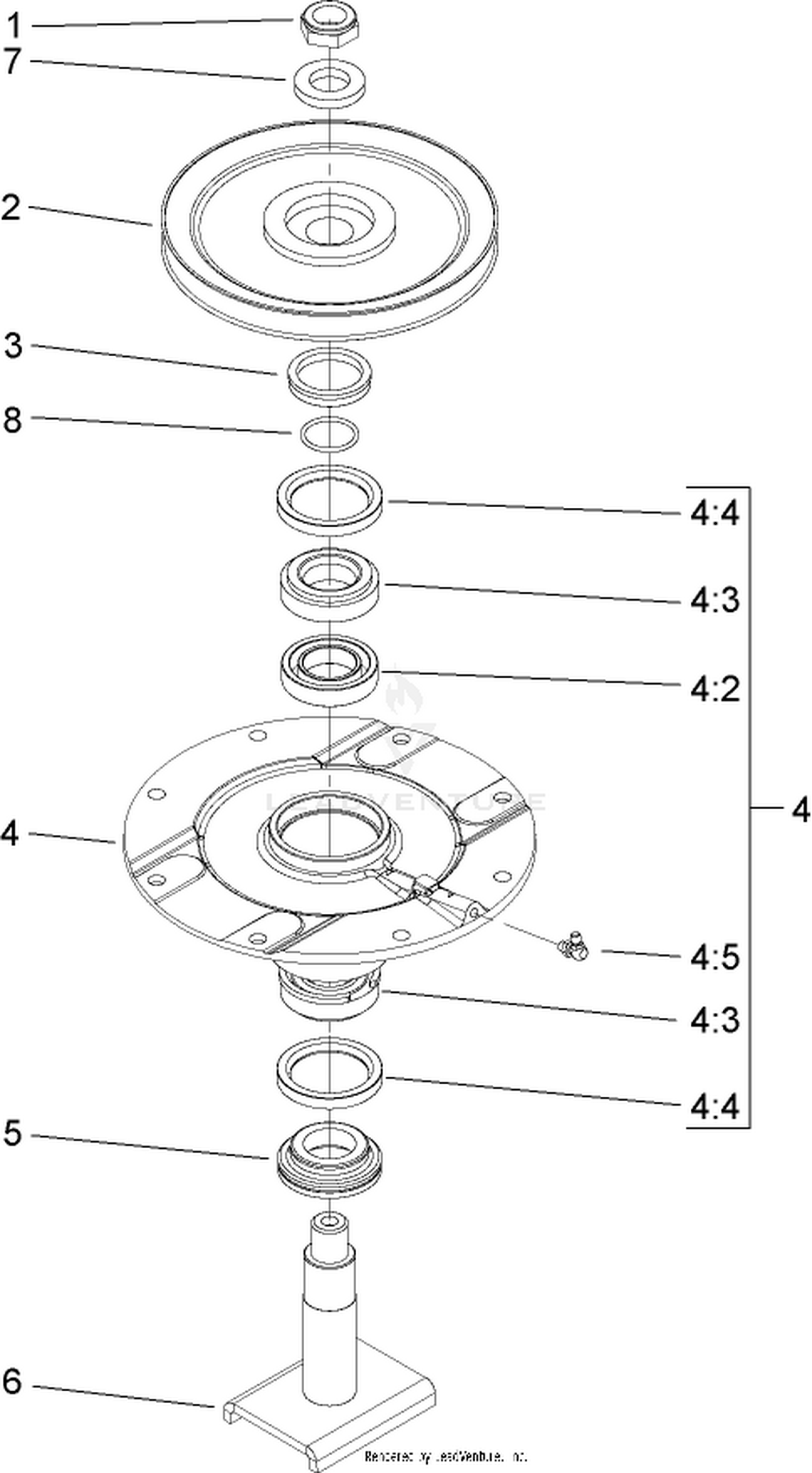 Low Driven Spindle Assembly No. 104-3532
