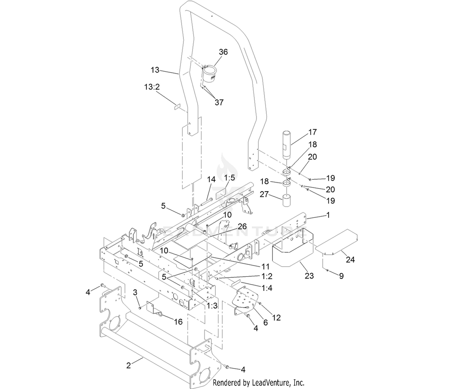 Frame and Roll-Over Protection System Assembly