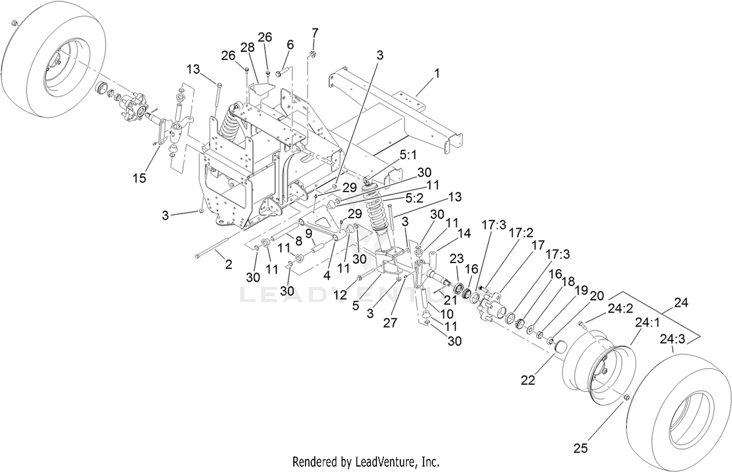 Front Frame and Suspension Assembly