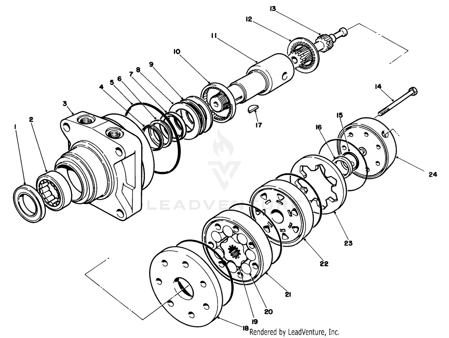 Hydraulic Drive Motor (front) No. 75-9830