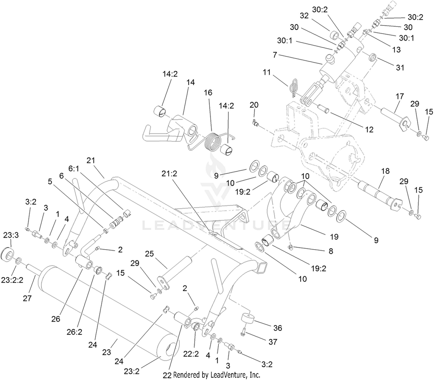 Left Hand Pull Frame Assembly