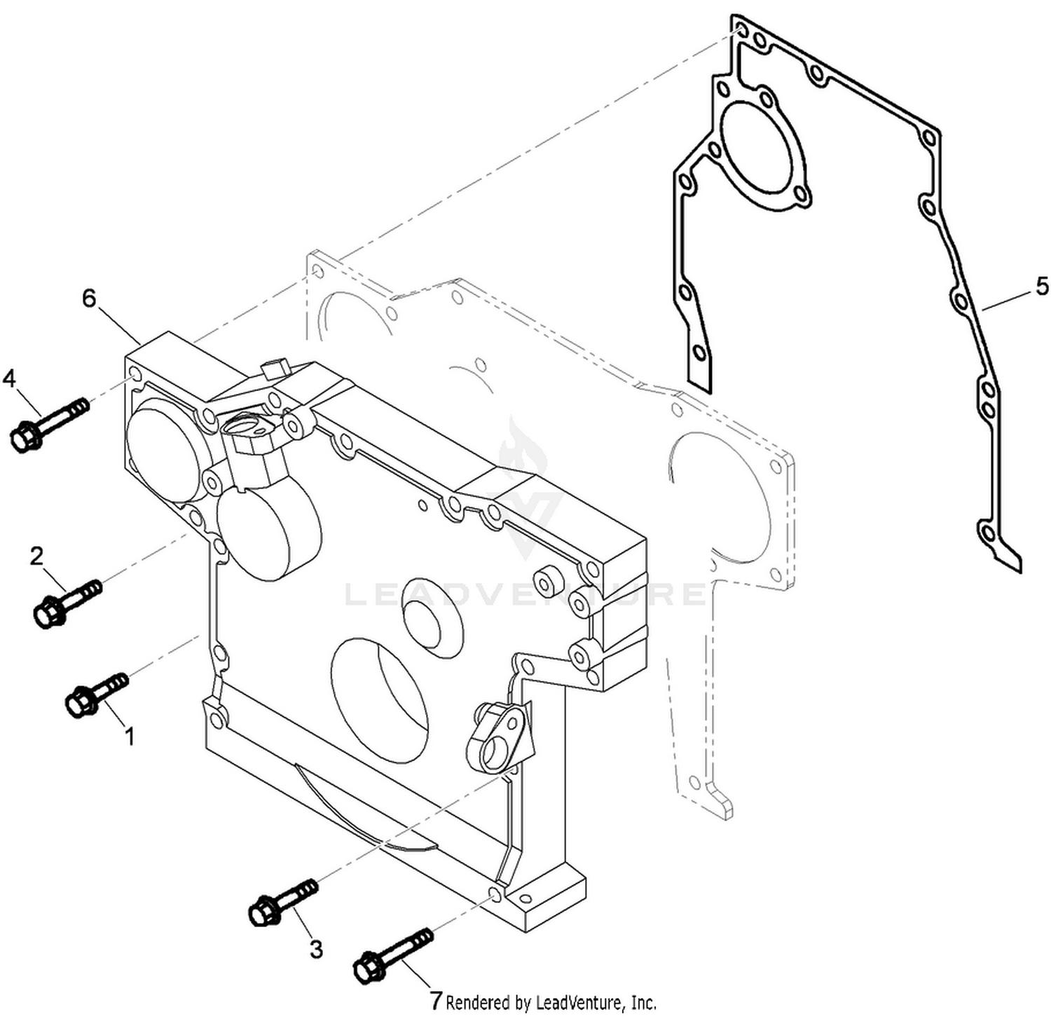 Engine Gear Case Front Cover Assembly