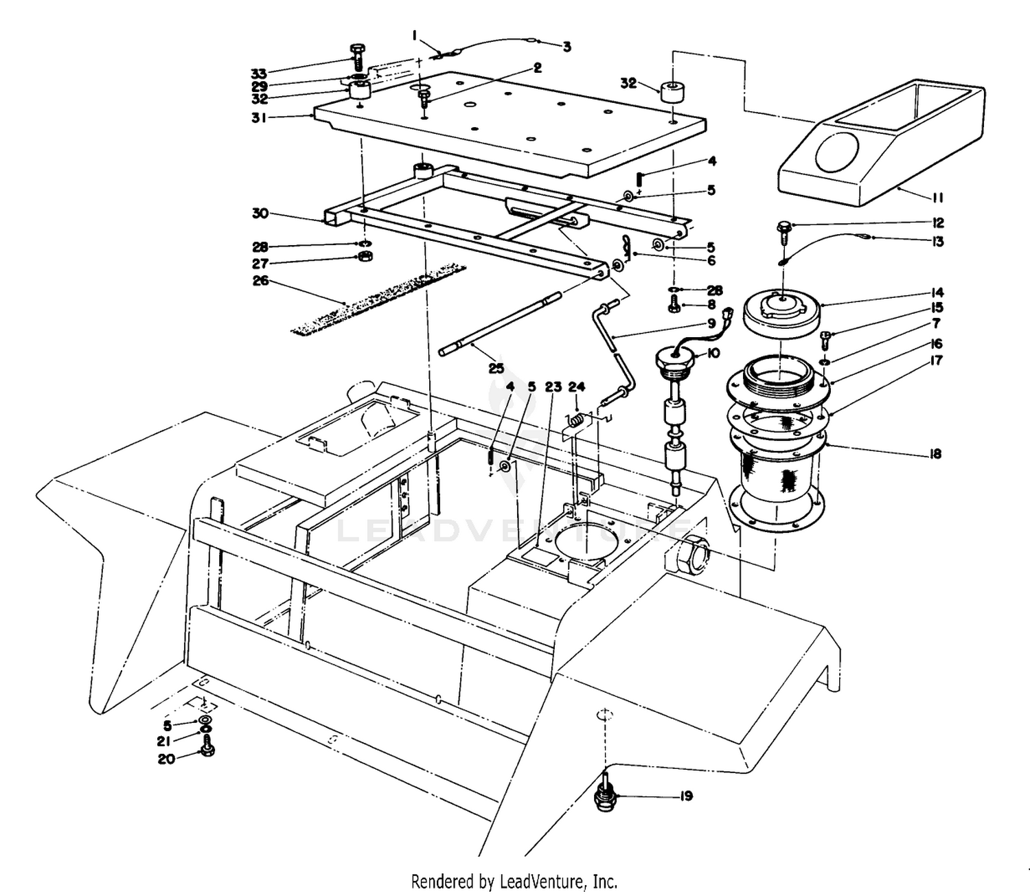 Seat Platform  Filler Cap Assembly