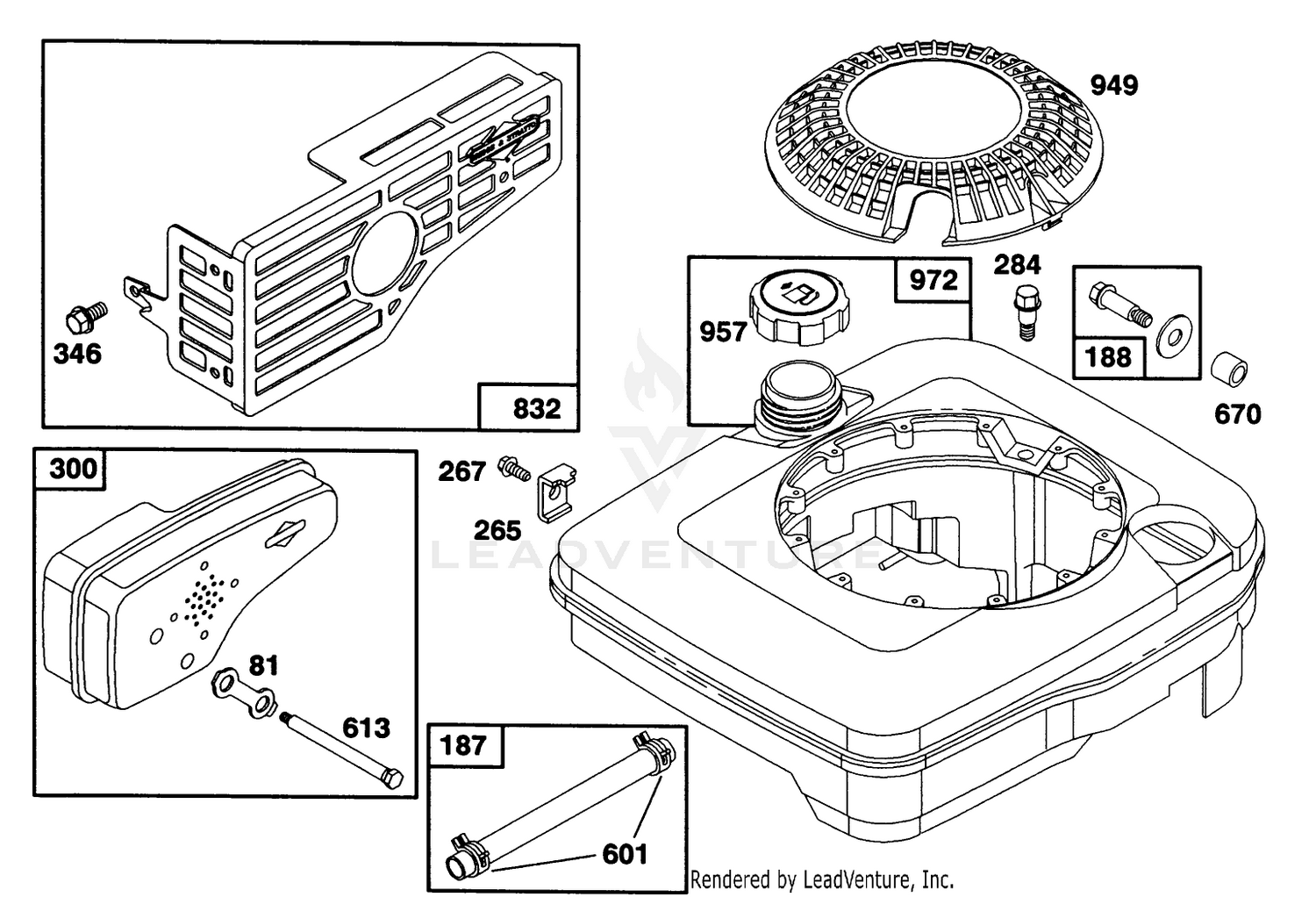 Engine Briggs  Stratton Model 122702-0182-01 7