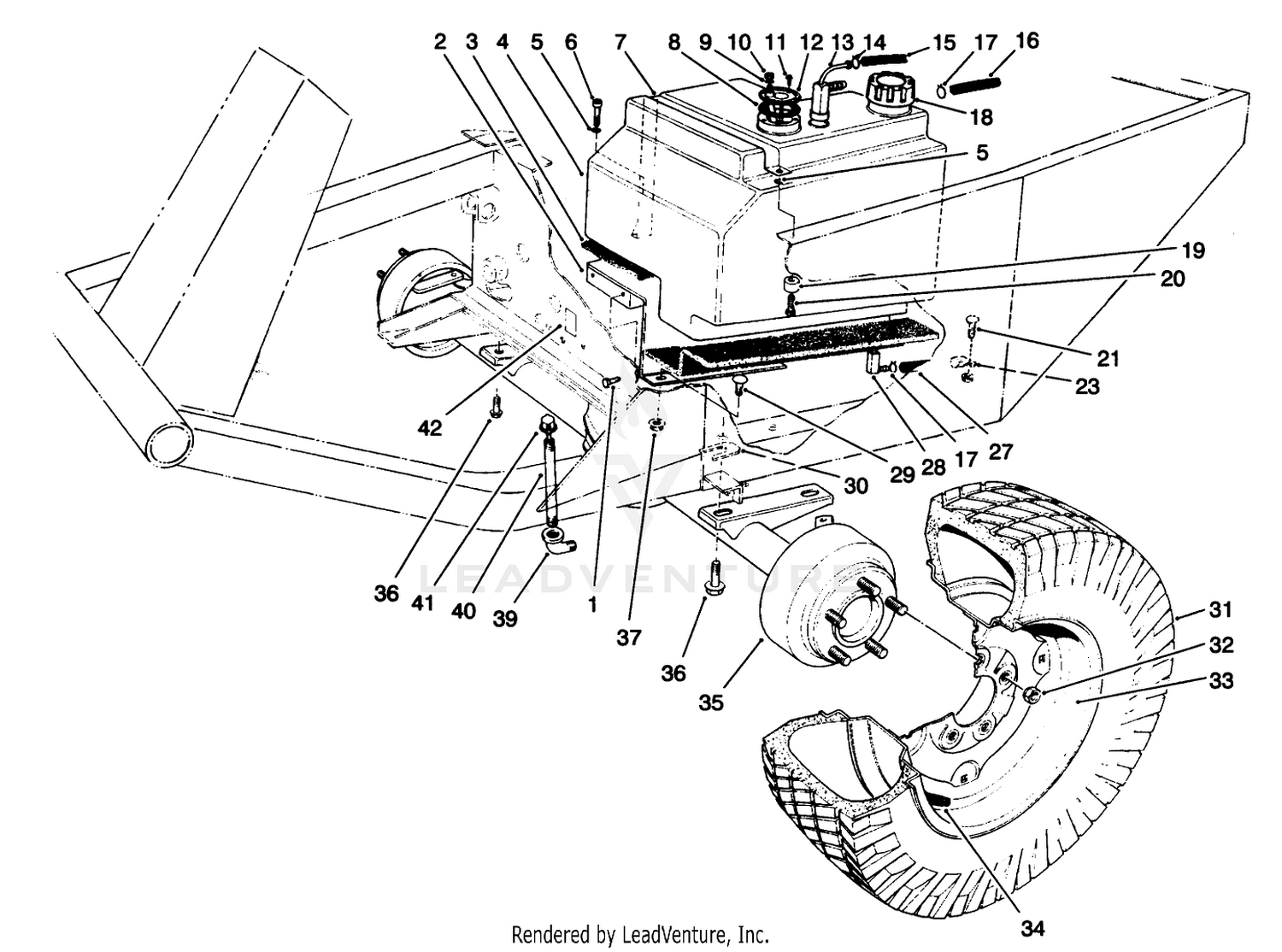 Front Axle  Fuel Tank Assembly