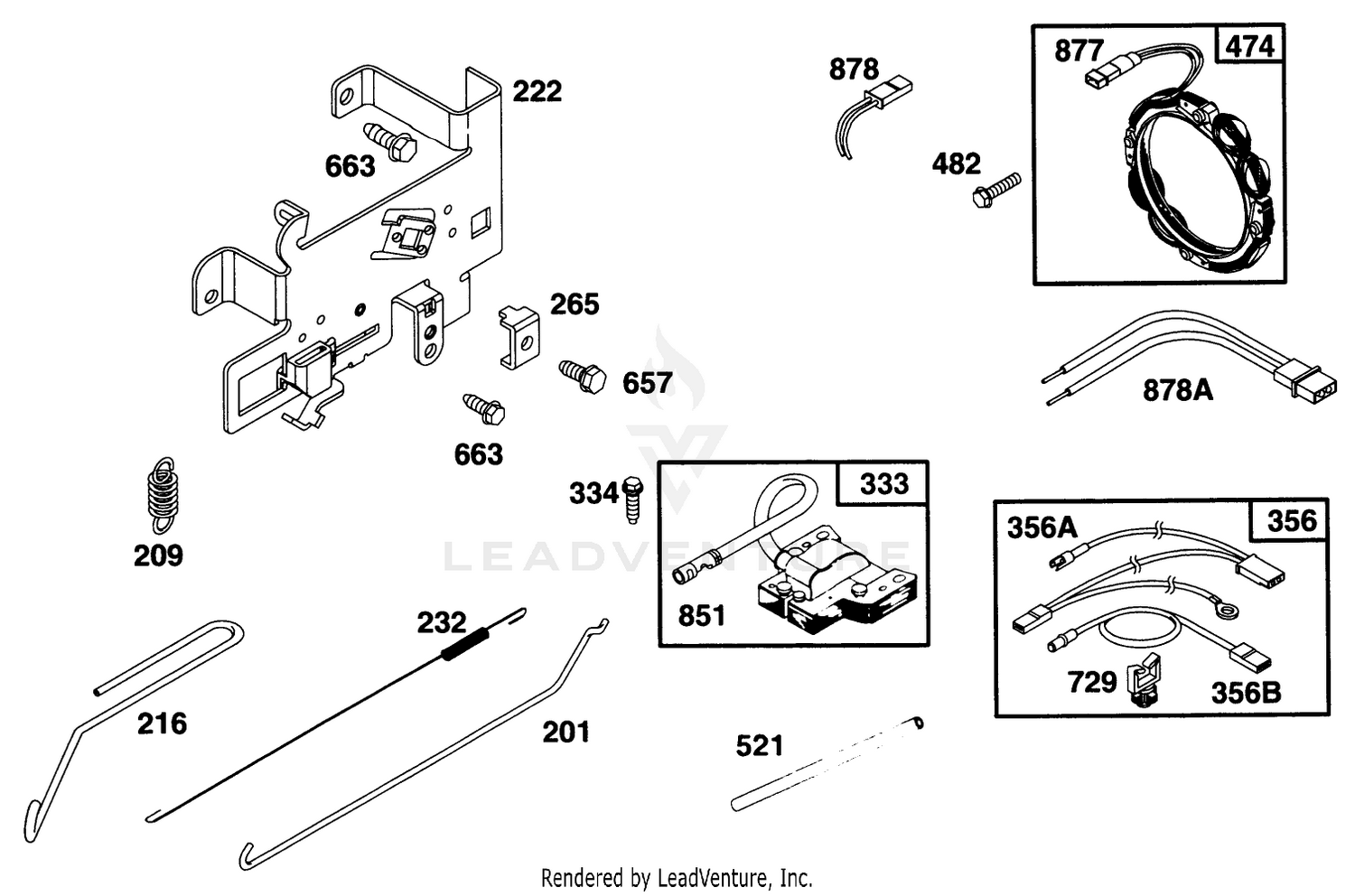 Engine Briggs  Stratton Model 28q777-0668-A1 7