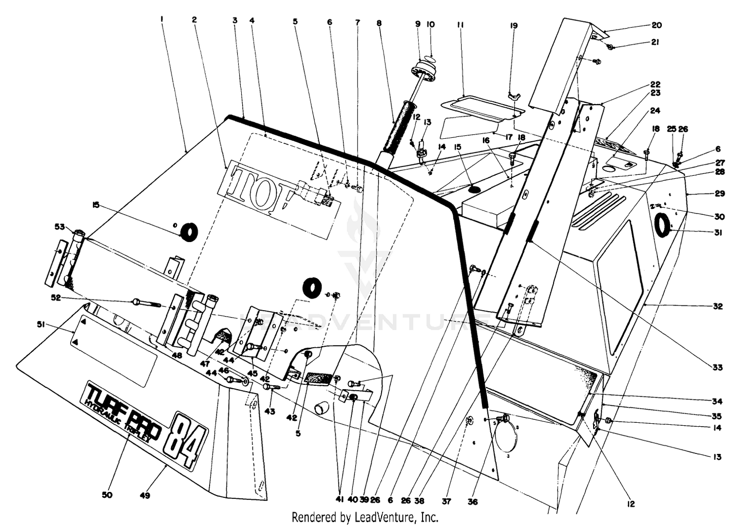 Hydraulic Reservoir And Front Shroud
