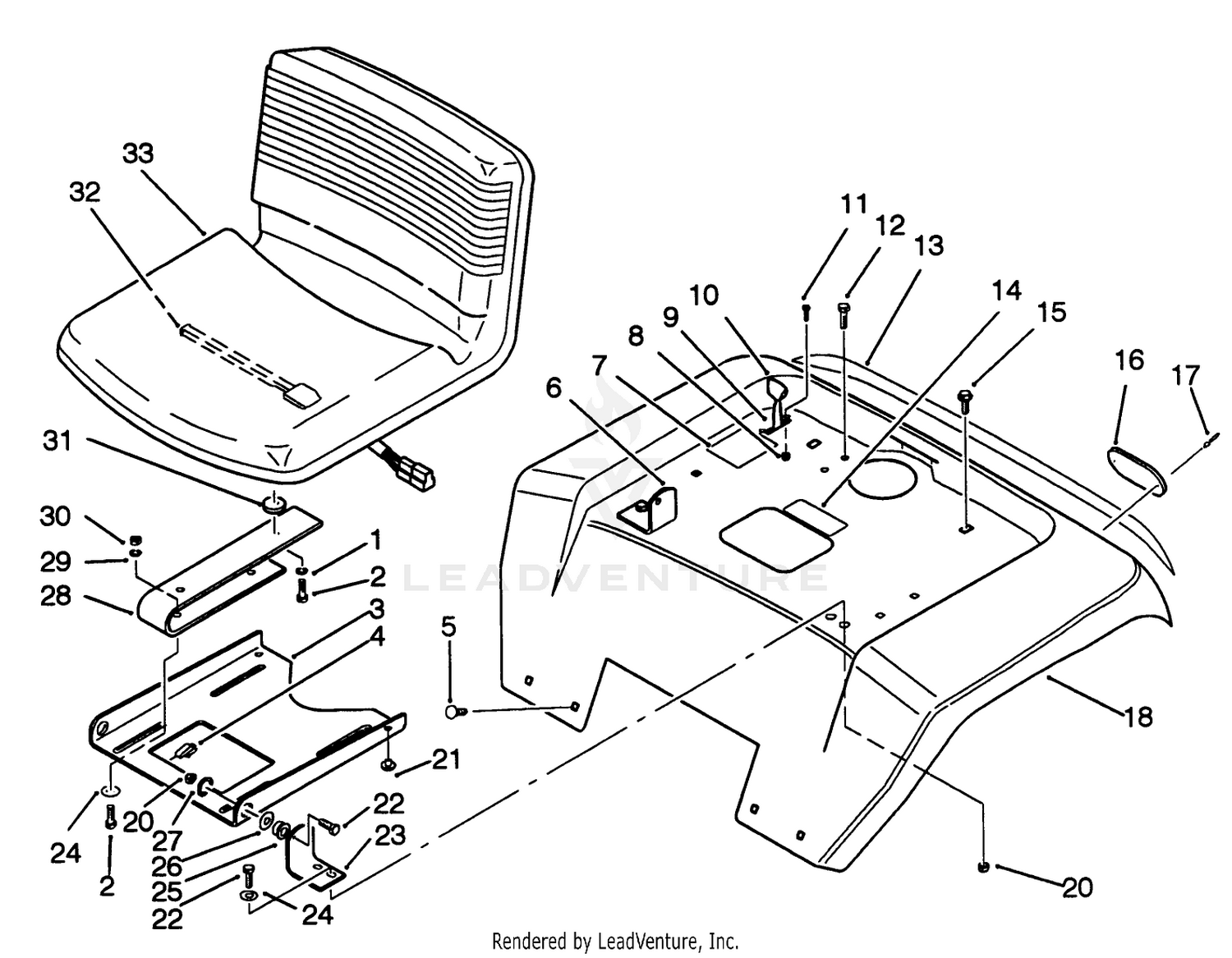 Fender And Seat Assembly