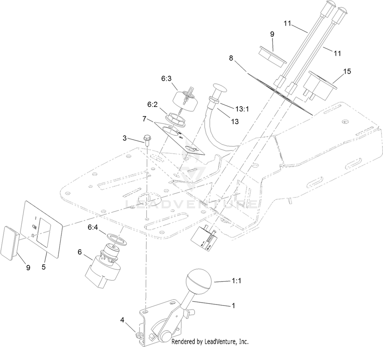 Ignition, Throttle and Choke Control Assembly