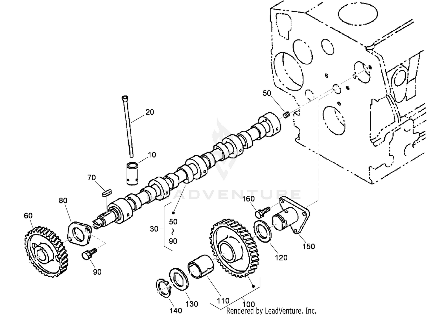 Cam Shaft and Idle Gear Shaft Assembly