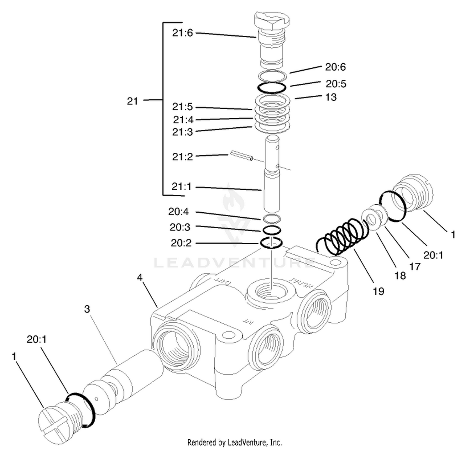 Priority Flow Control Valve Assembly No. 58-5490