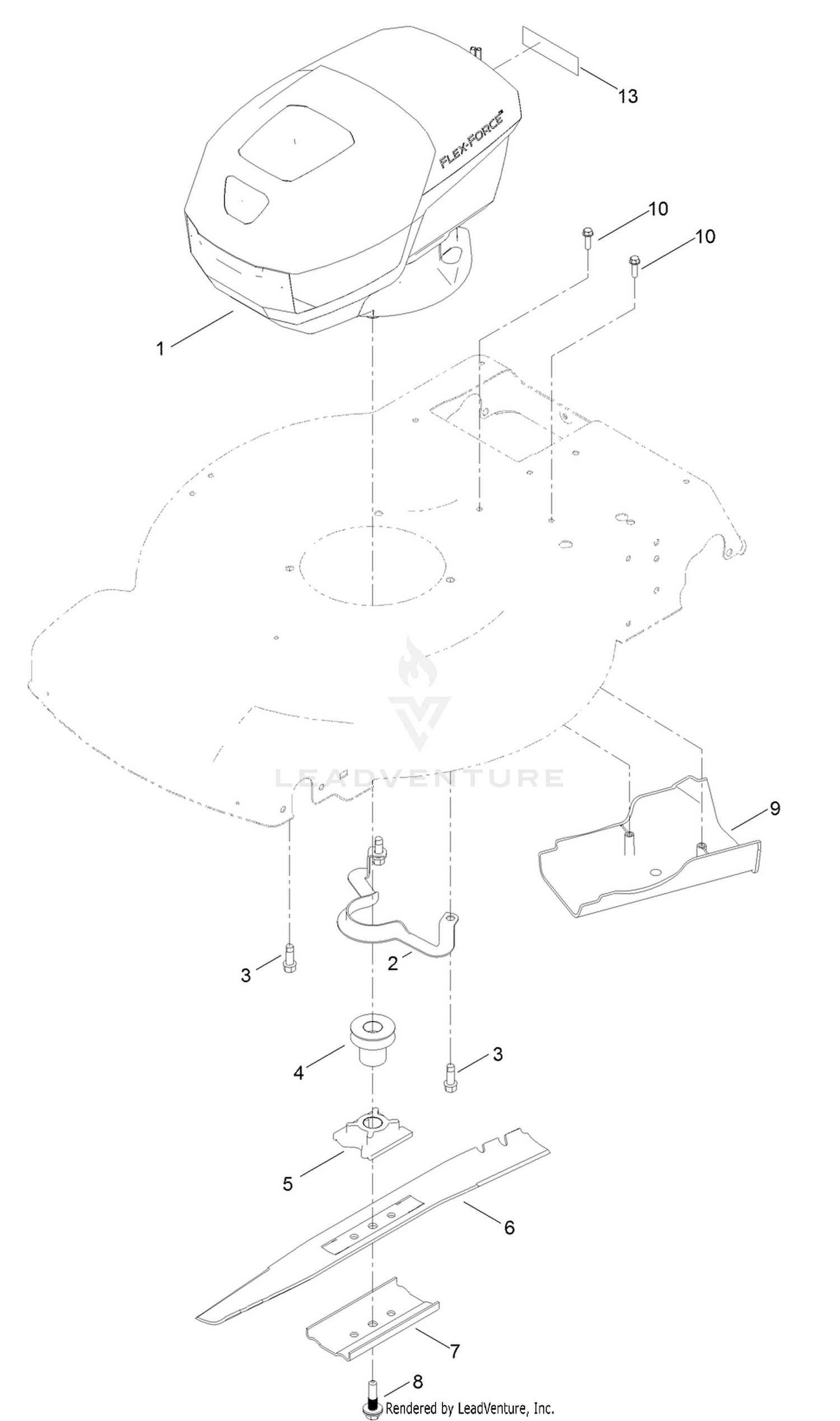 Motor and Blade Assembly