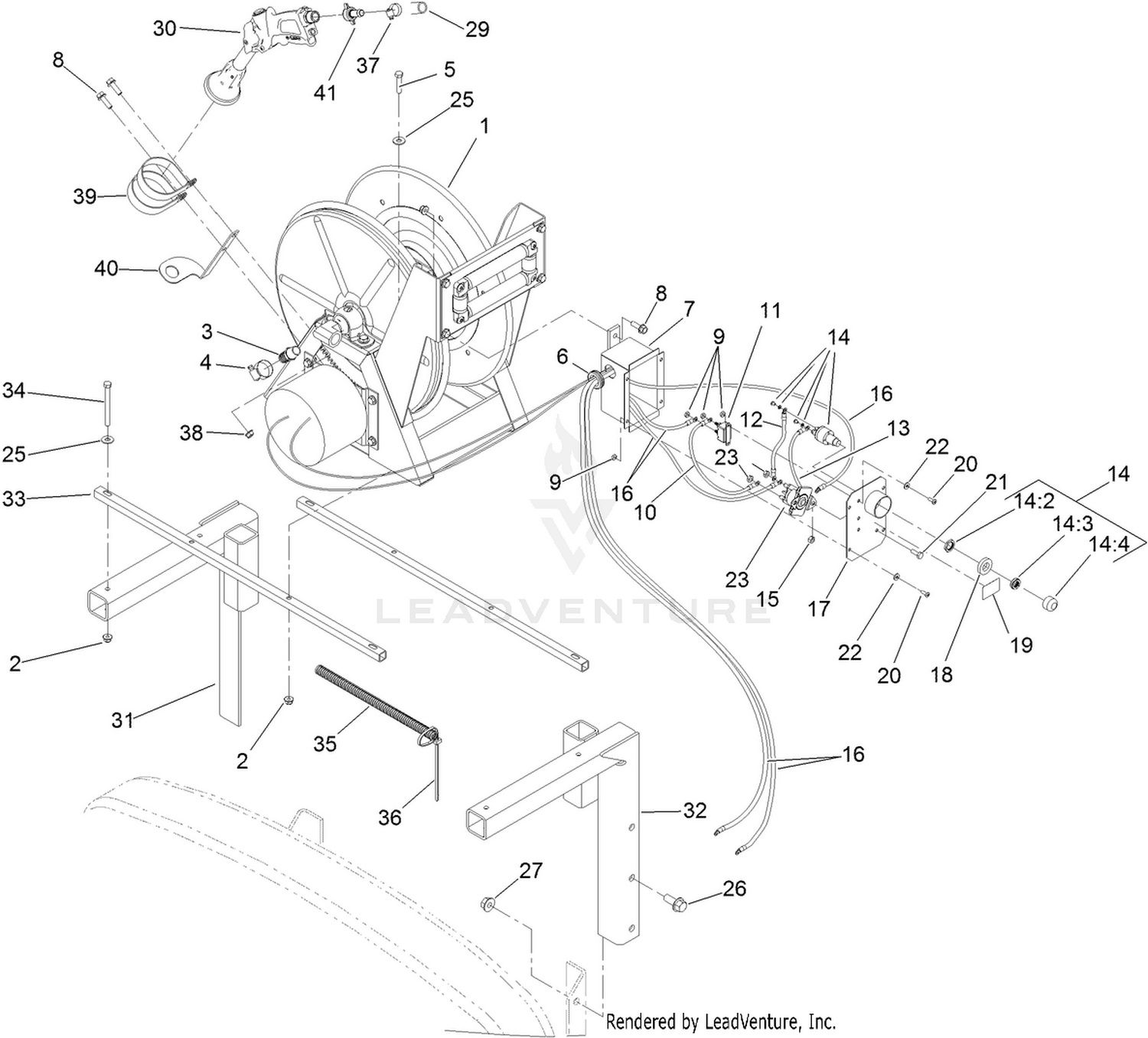 Hose Reel and Electrical Assembly