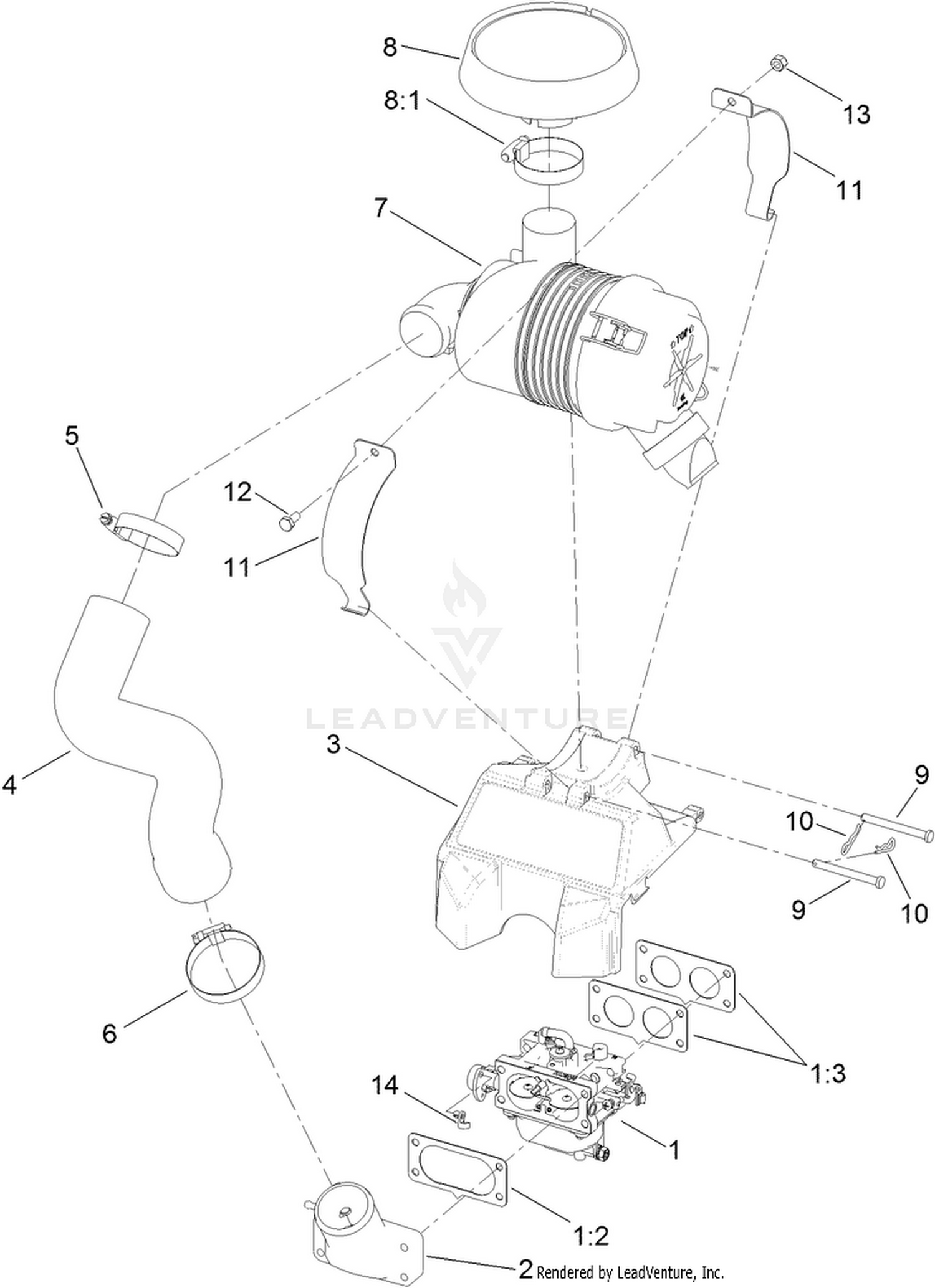 HD Air Cleaner Kit Assembly No. 136-7860