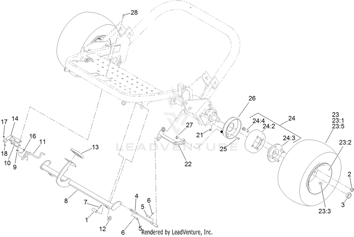 Front Wheel and Brake Assembly