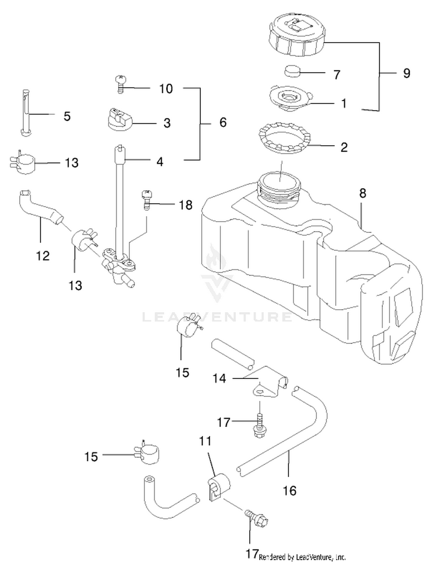 Fuel Tank and Valve Assembly
