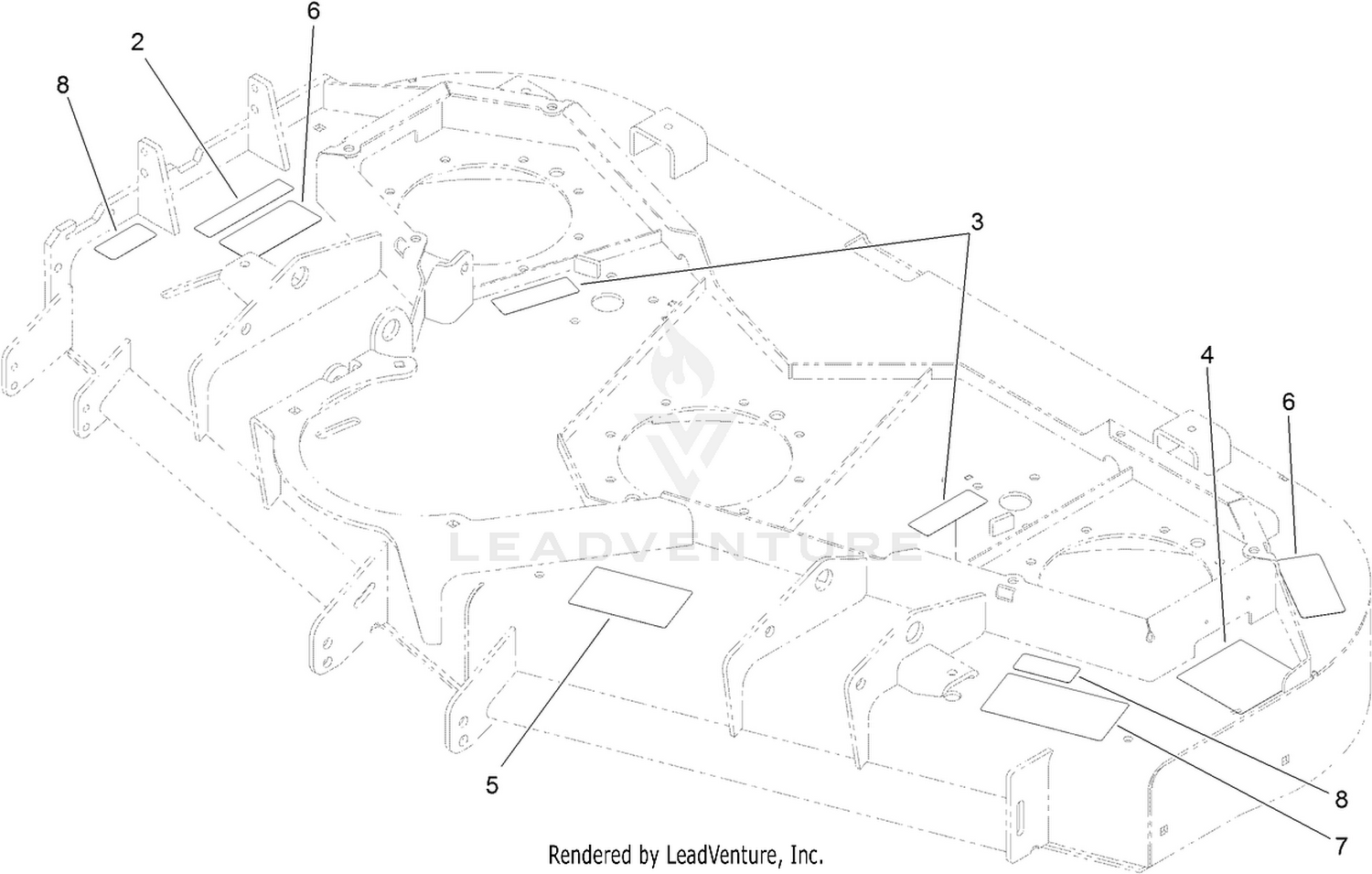 Deck and Decal Assembly No. 127-6467