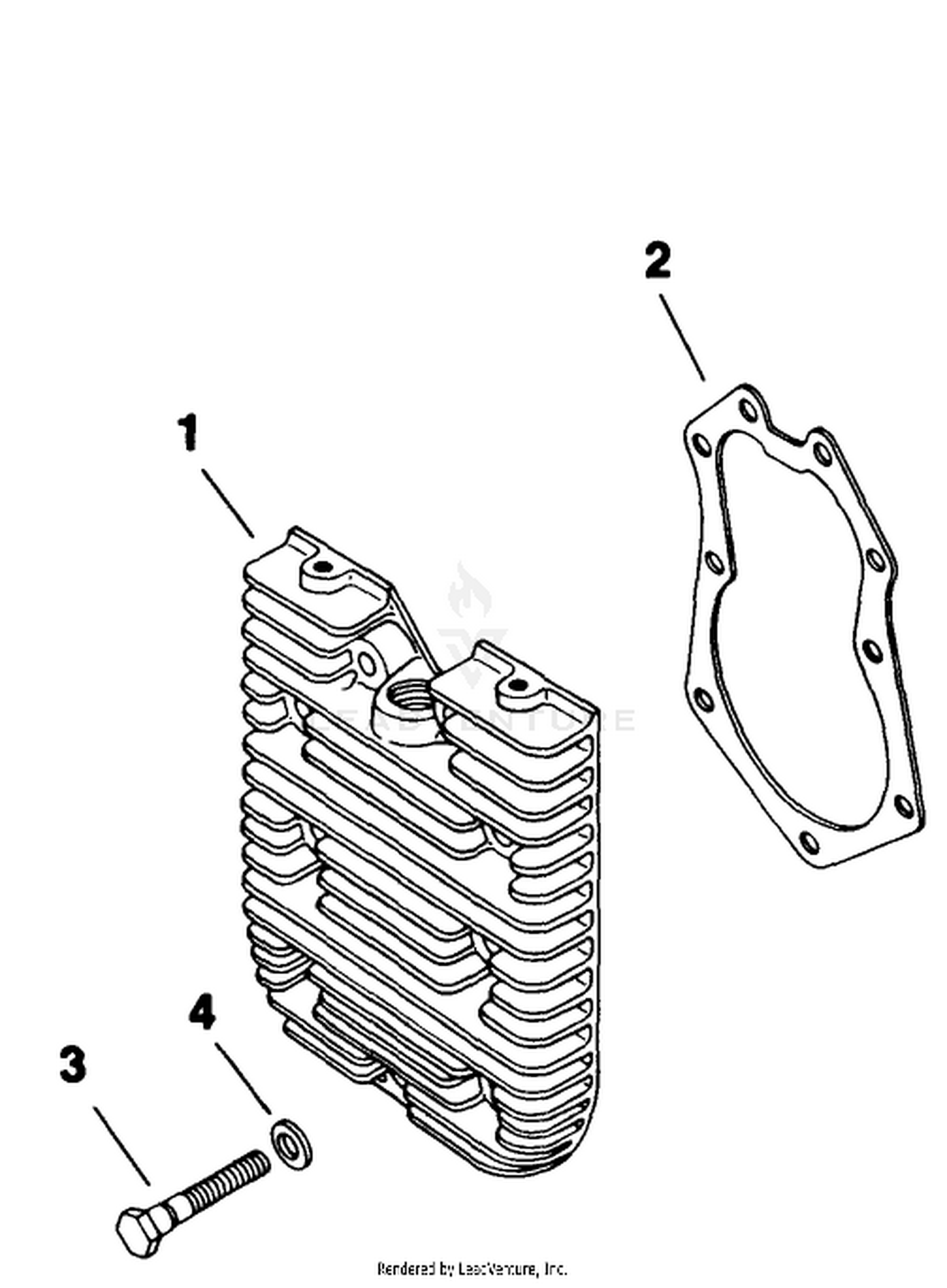 Cylinder Head-Engine Kohler Model No. M18qs-24657 (continued)