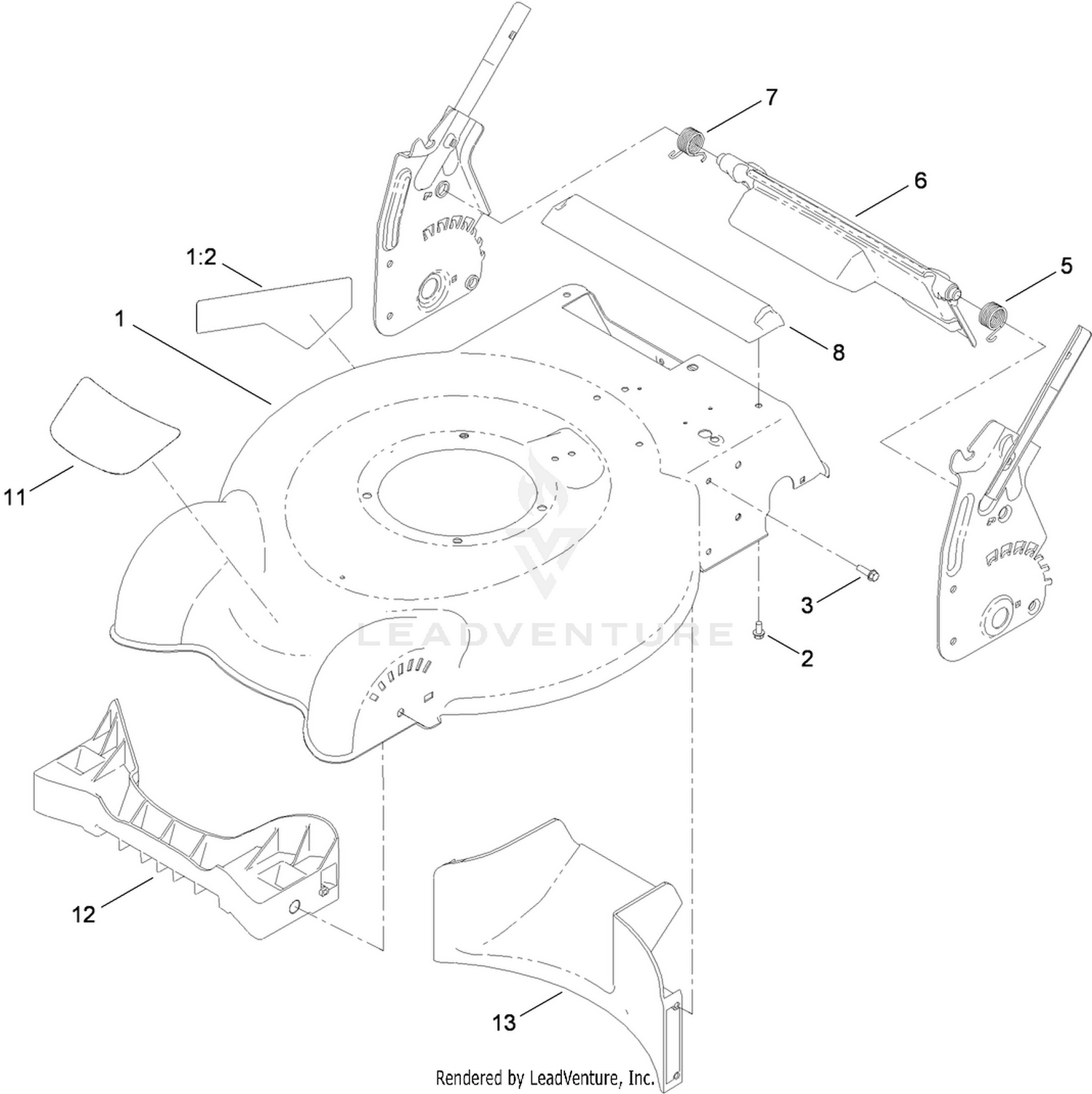 Housing, Baffle and Rear Door Assembly