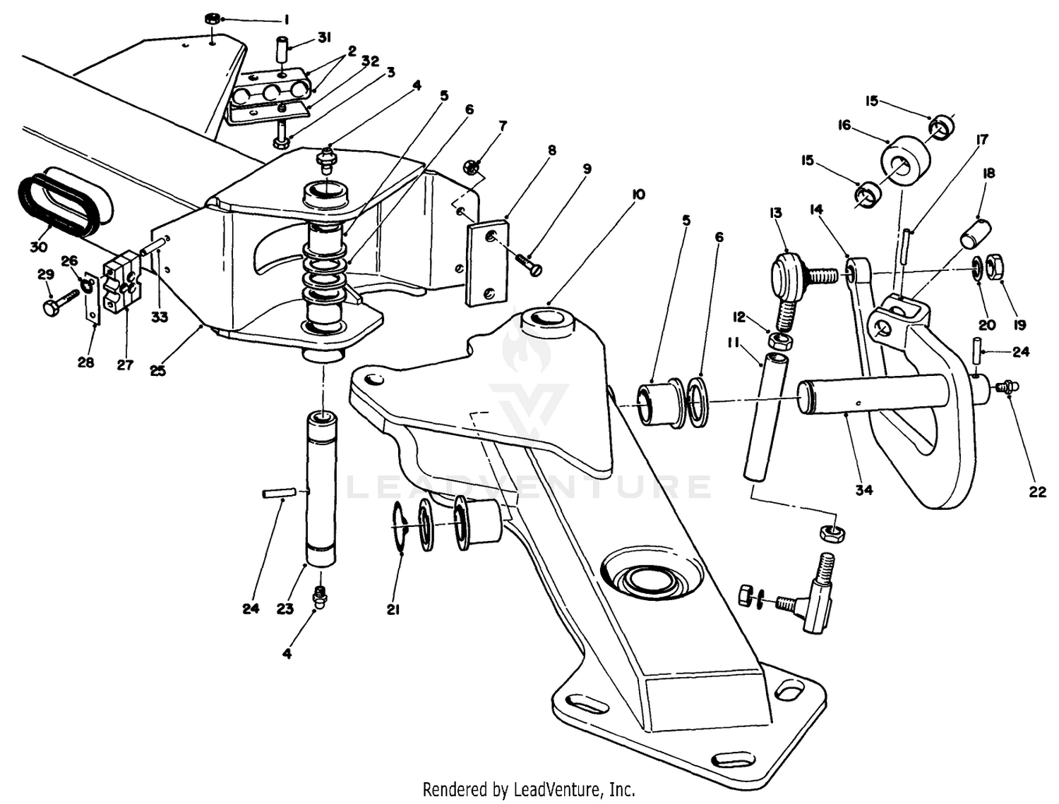 Wing Deck Lift Arm Assembly