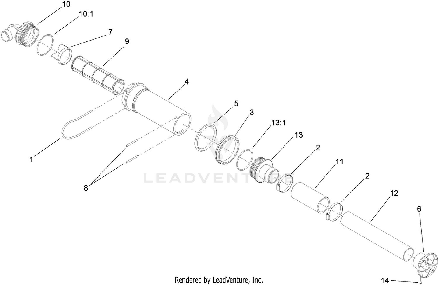 Top Mounted Suction Assembly No. 107-2800