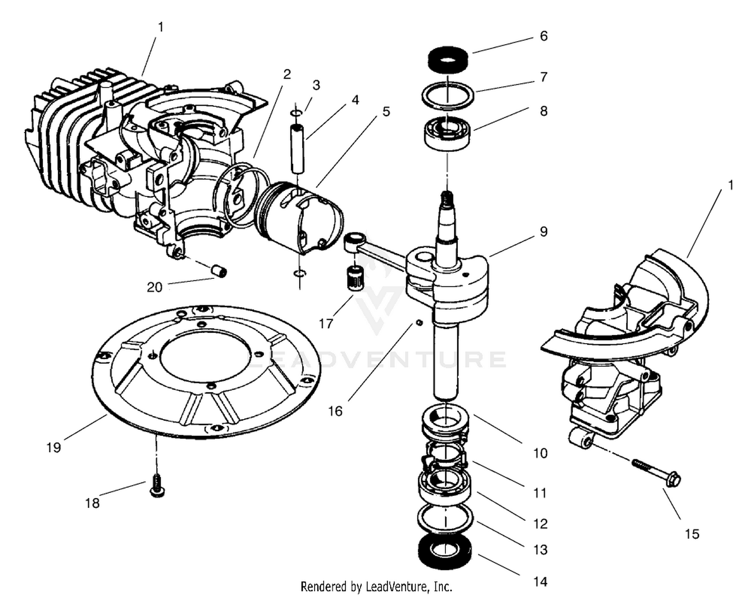Crankshaft Assembly (model No. 47pt6-3)