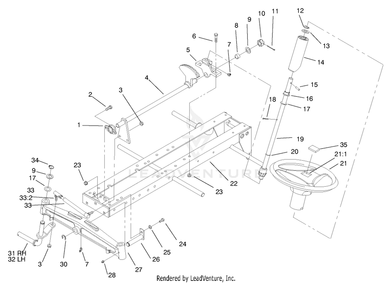 Frame Axle And Steering System