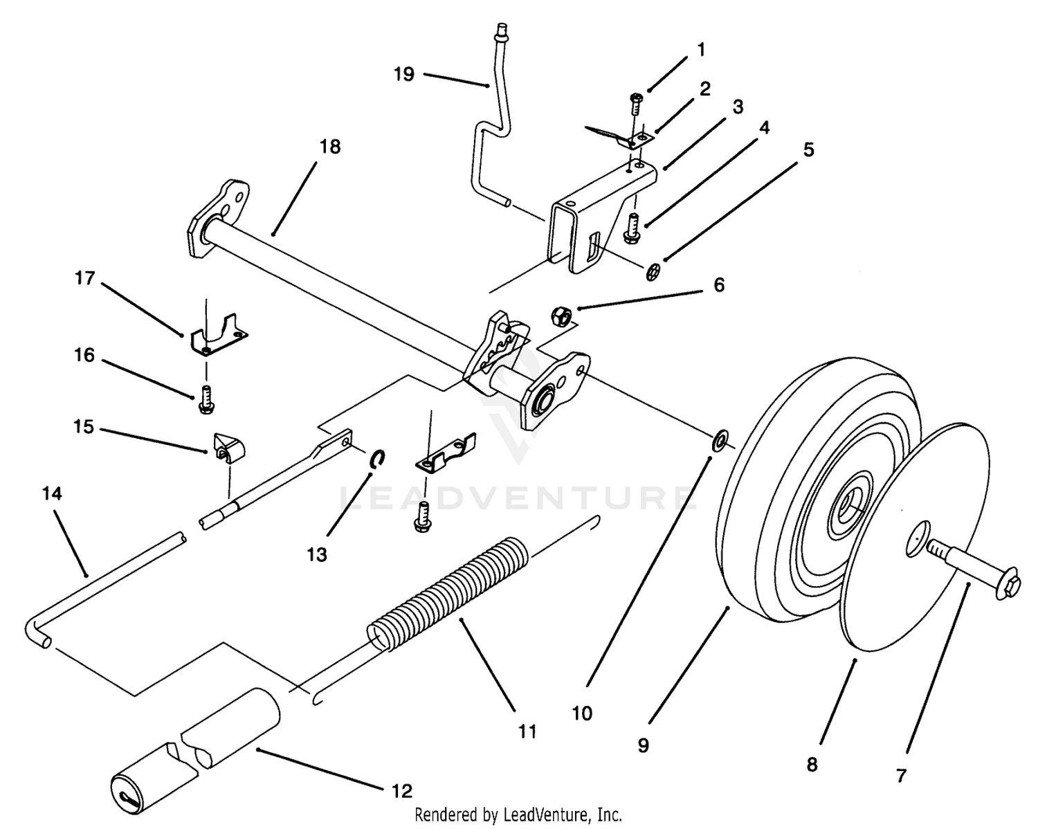 Rear Axle Assembly (model No. 20803b Only)
